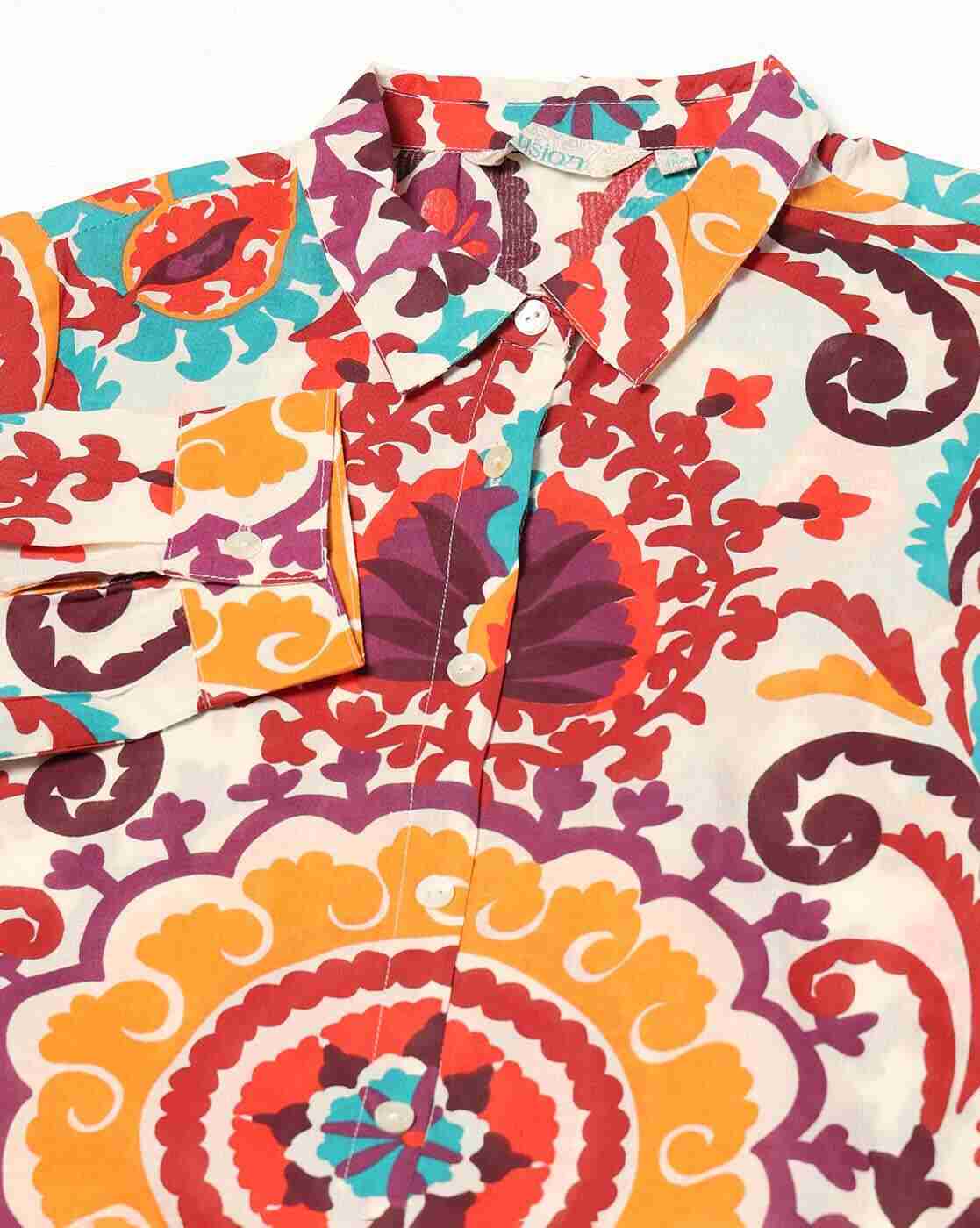 FUSION | Women Printed Relaxed Fit Shirt|5