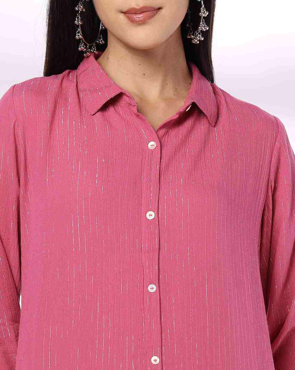 FUSION | Women Striped High-Low Straight Kurti|5