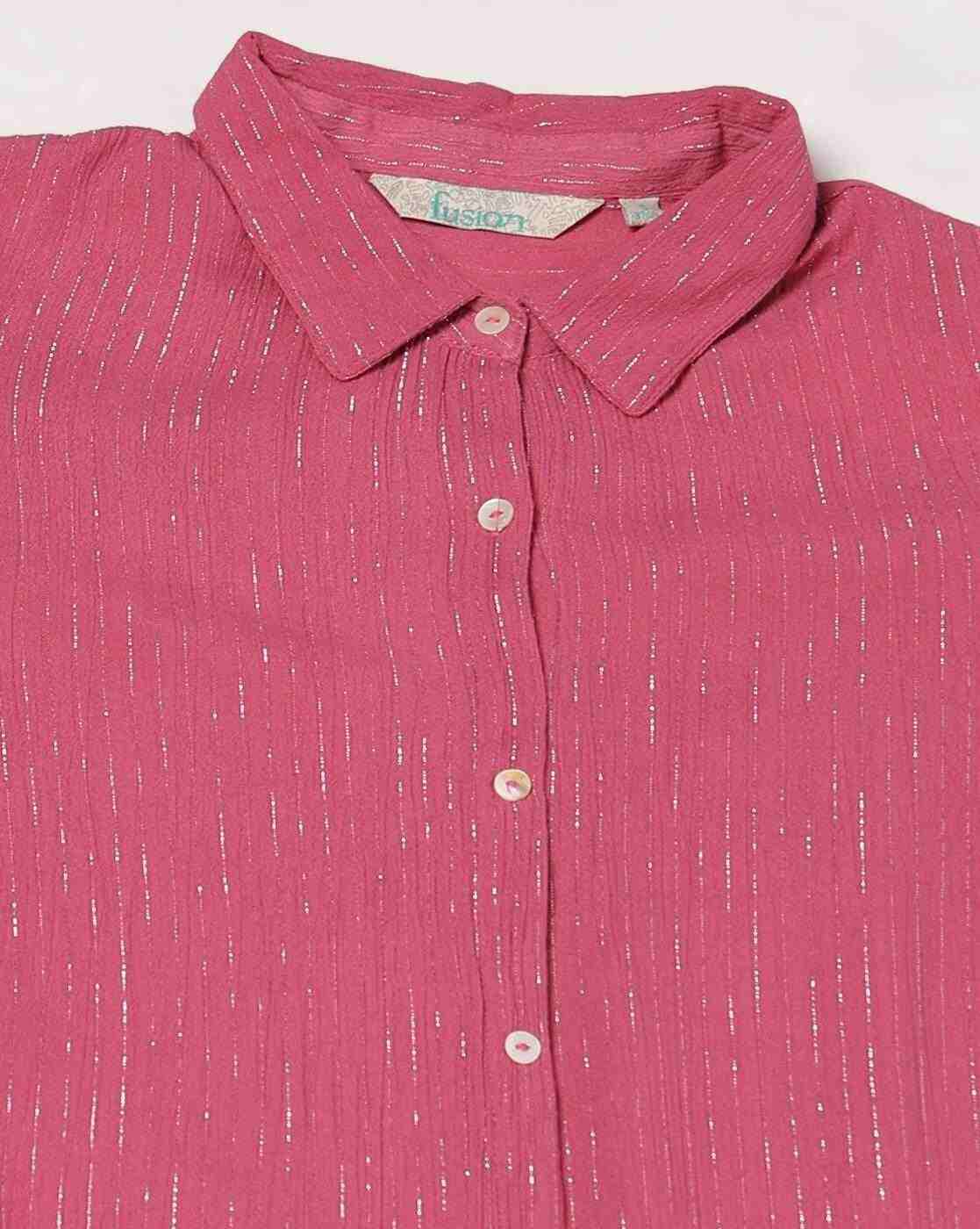 FUSION | Women Striped High-Low Straight Kurti|6