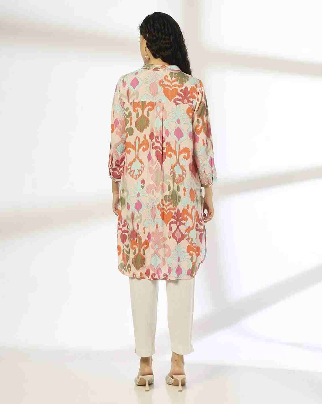 FUSION | Women Floral Print A-Line Tunic|2