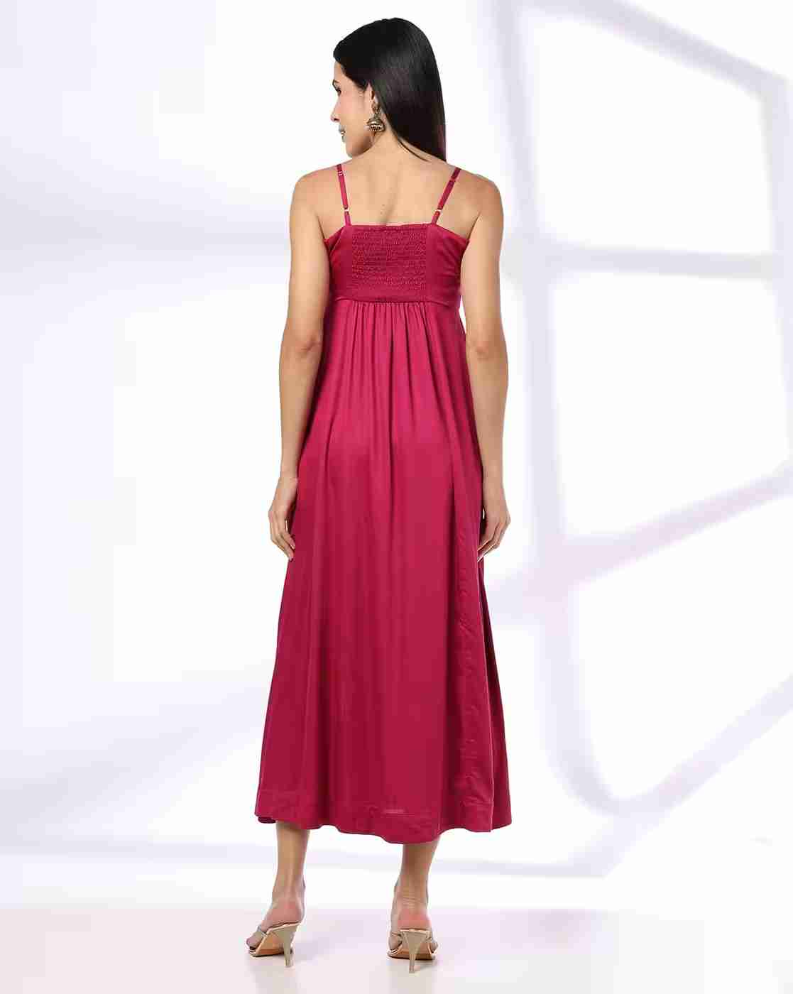 FUSION | Women Embroidered A-Line Dress|2