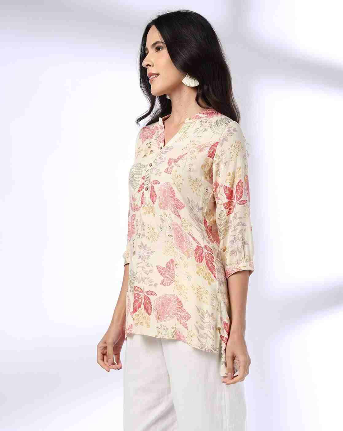FUSION | Women Floral Print Straight Kurti|1