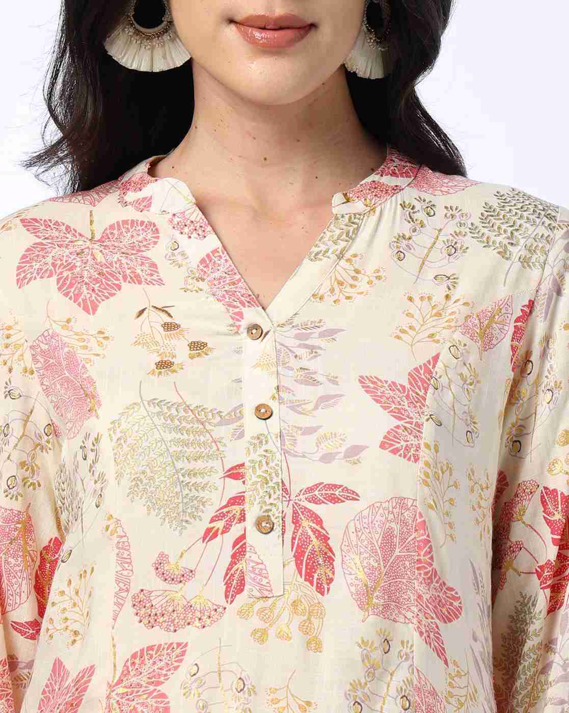 FUSION | Women Floral Print Straight Kurti|3