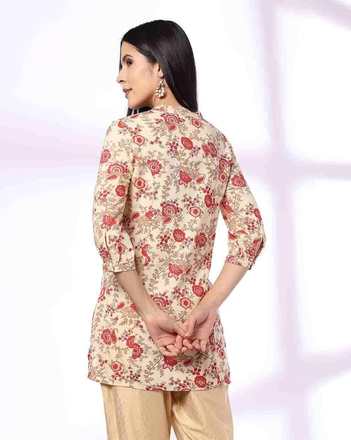 FUSION | Women Floral Print Straight Kurti|2