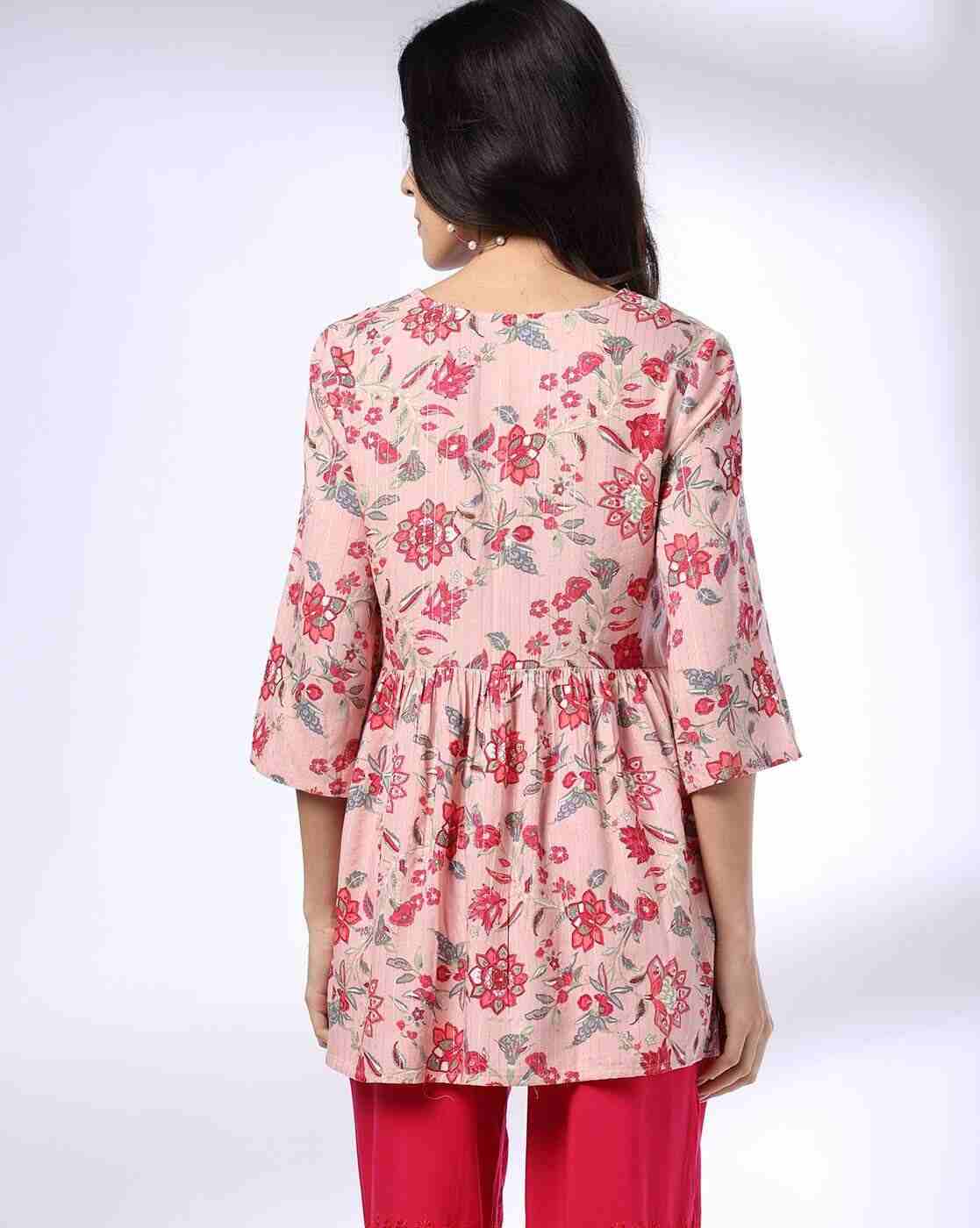 FUSION | Women Floral Print A-Line Kurti|2