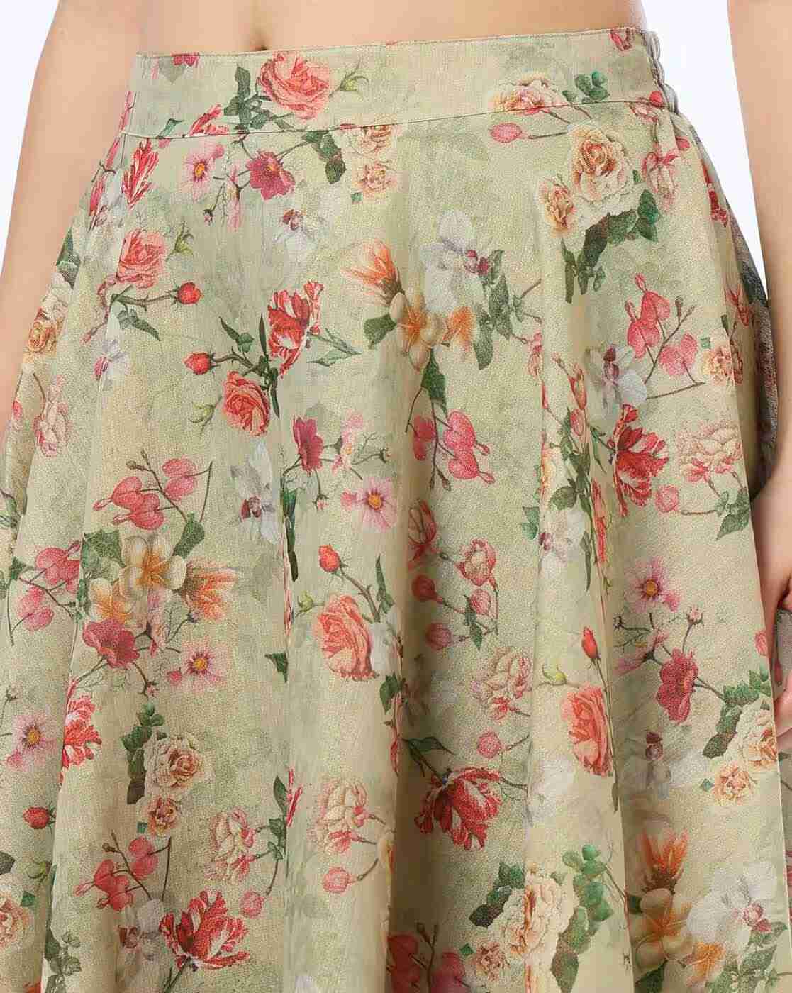 FUSION | Women Floral Print Flared Skirt|3