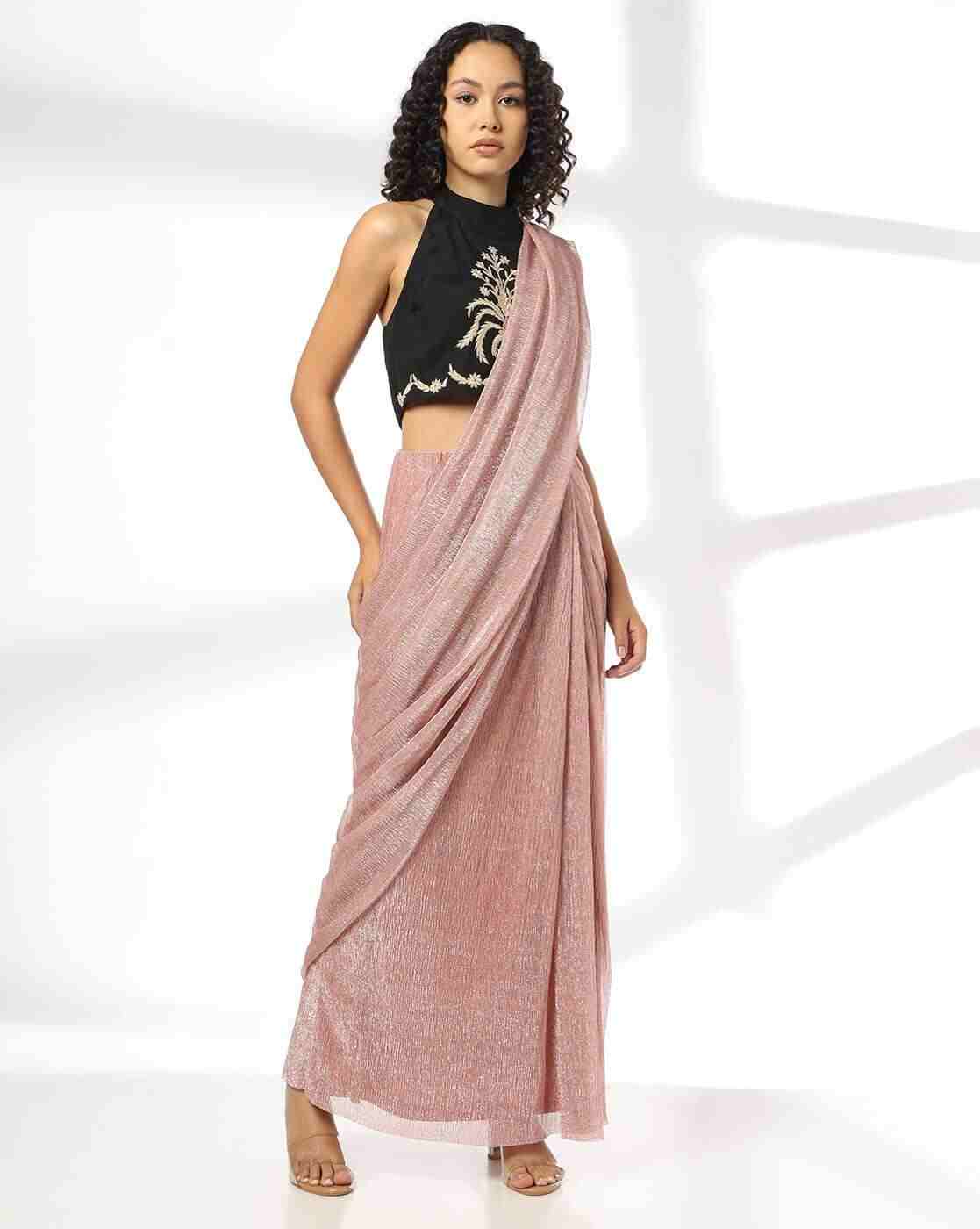 FUSION | Women Embellished Saree with Blouse|0