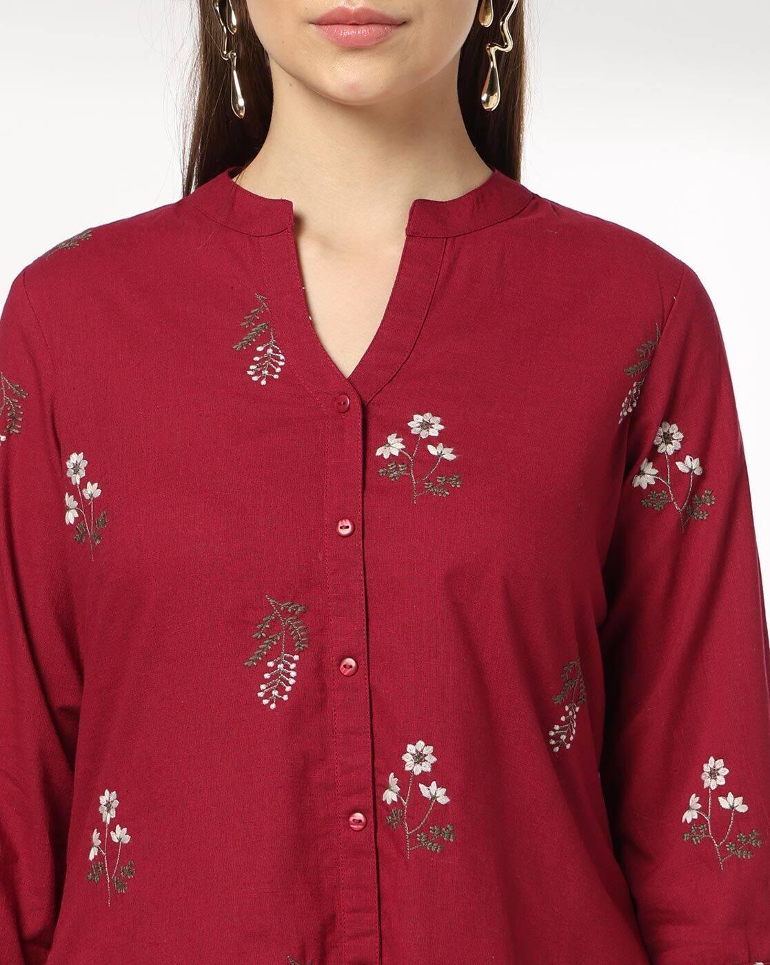 FUSION | Women Embroidered A-Line Tunic|3