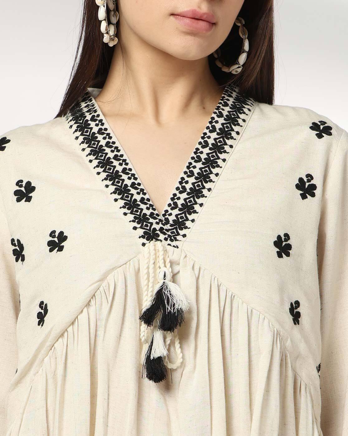 FUSION | Women Embroidered Kurti & Bottom Set|3