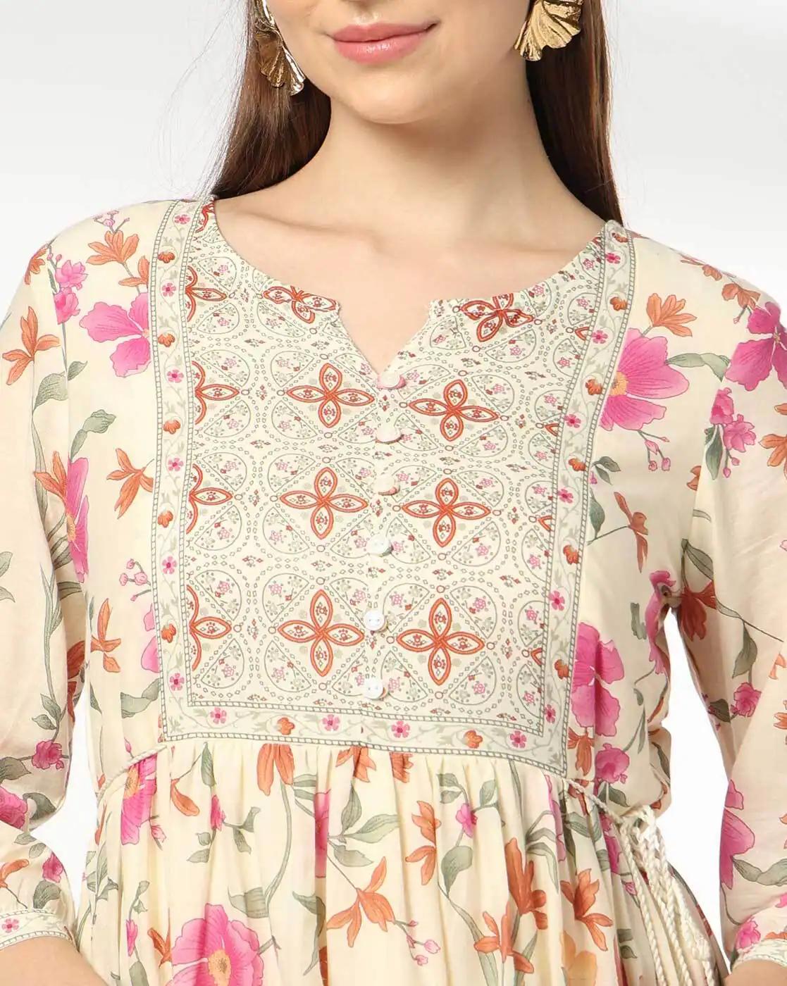 FUSION | Women Floral Print Tiered Dress|3