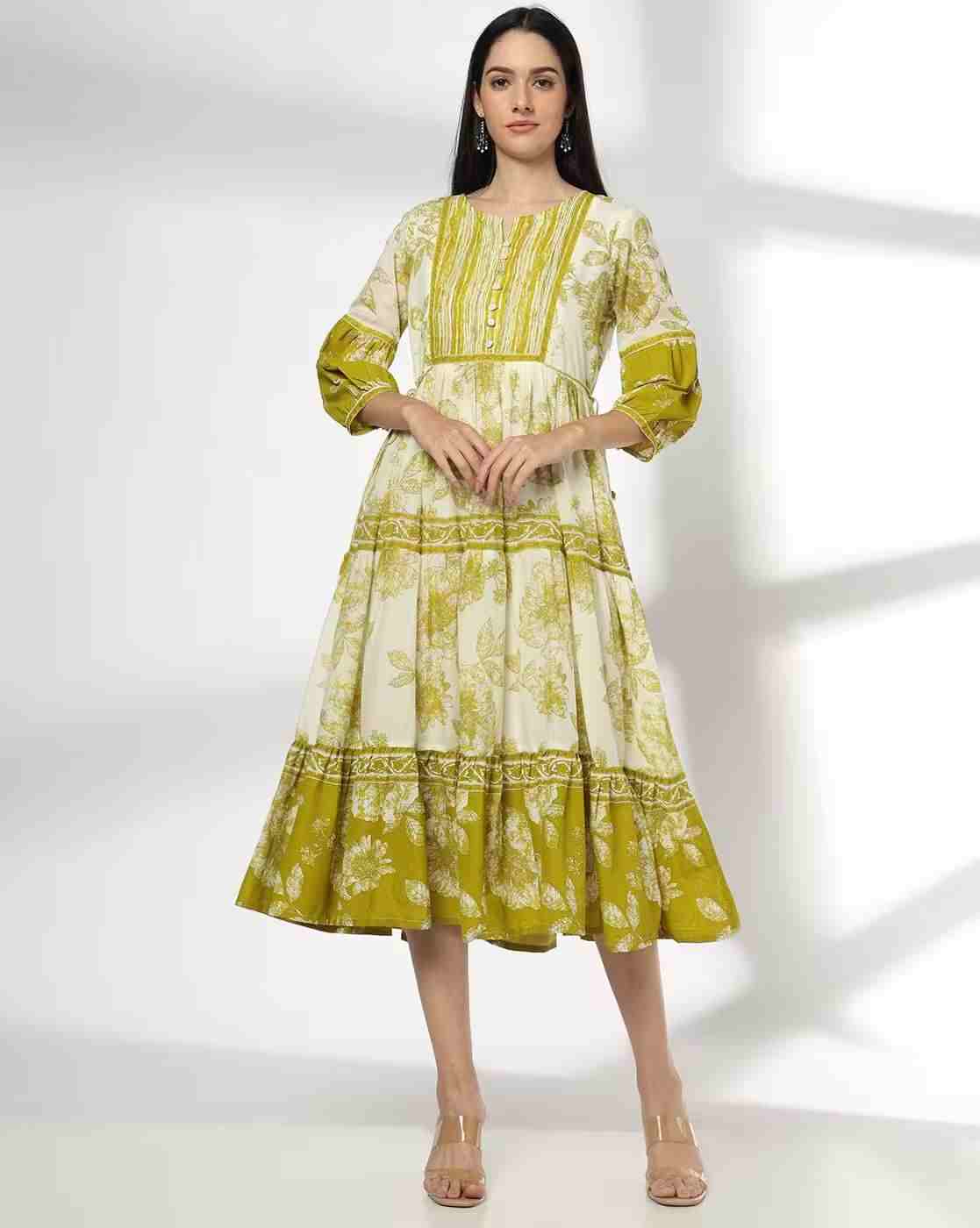 FUSION | Women Printed Fit & Flare Dress|0