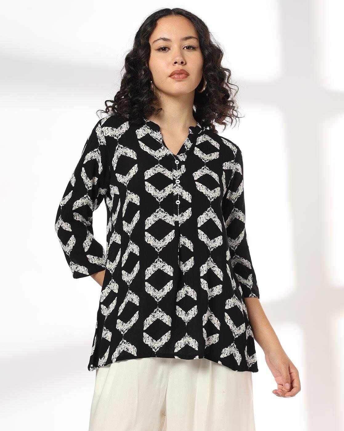 FUSION | Women Printed A-Line Kurti|0