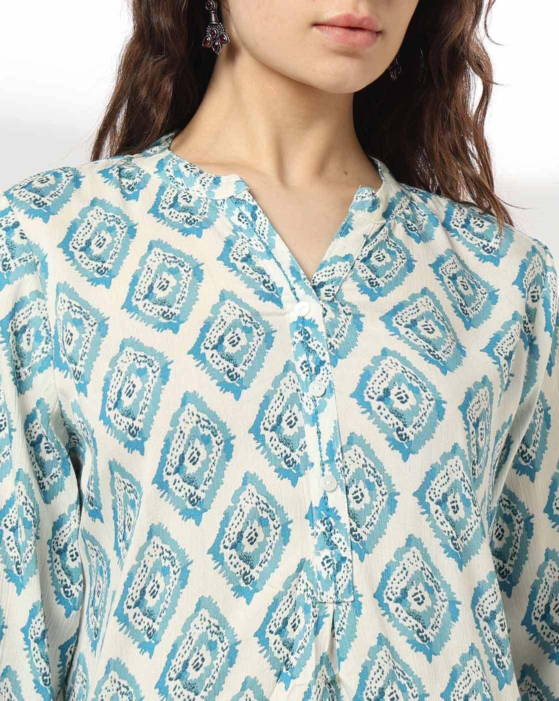 FUSION | Women Geometric Print Straight Kurti|4