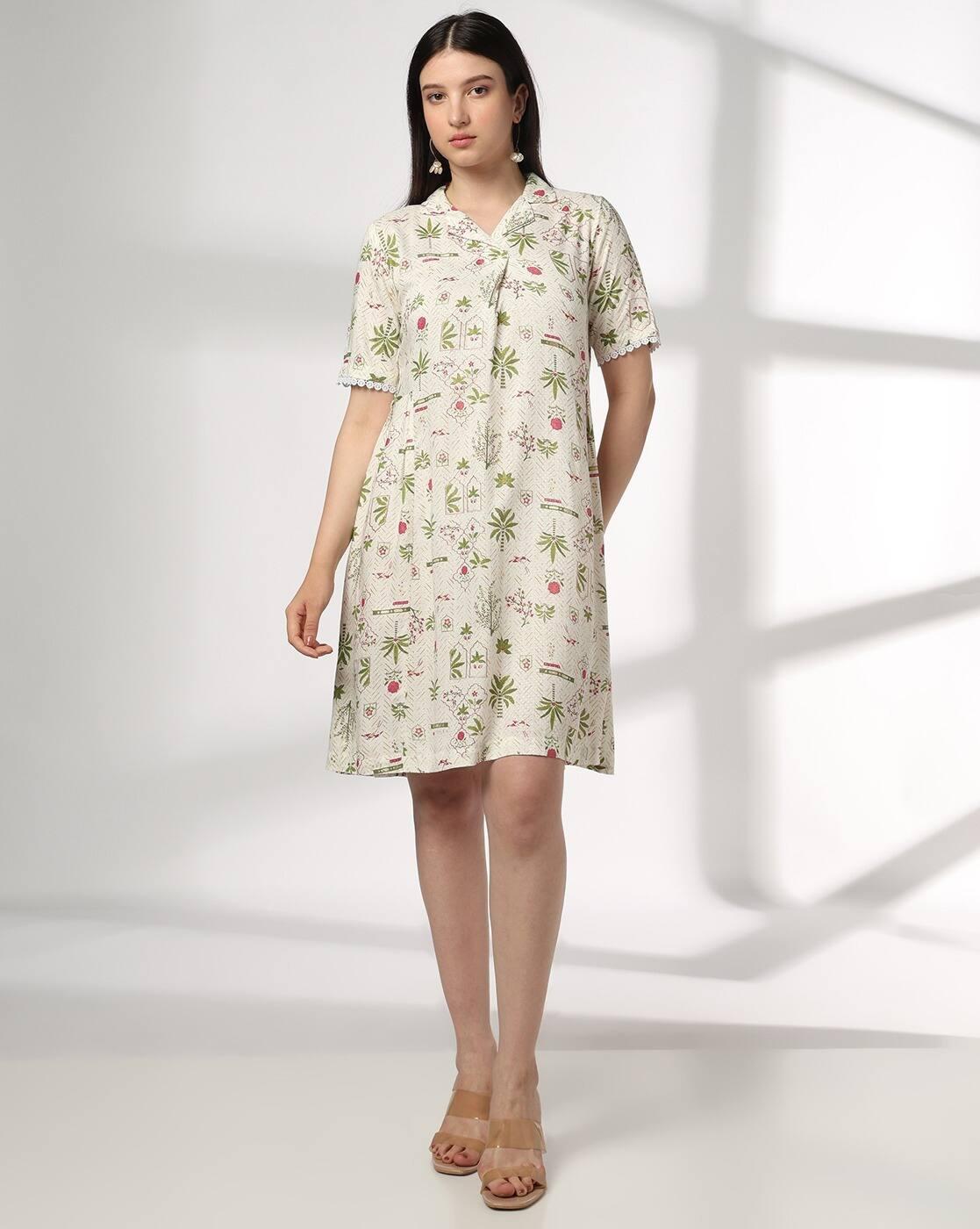 FUSION | Women Floral Print A-Line Dress|0