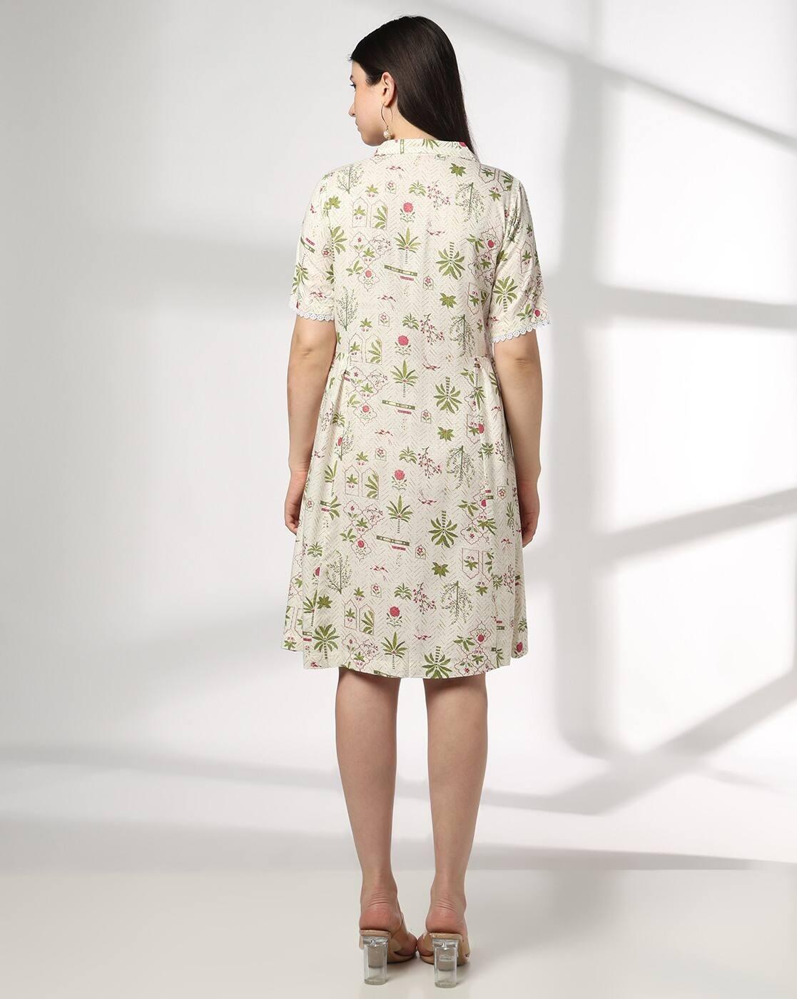 FUSION | Women Floral Print A-Line Dress|1