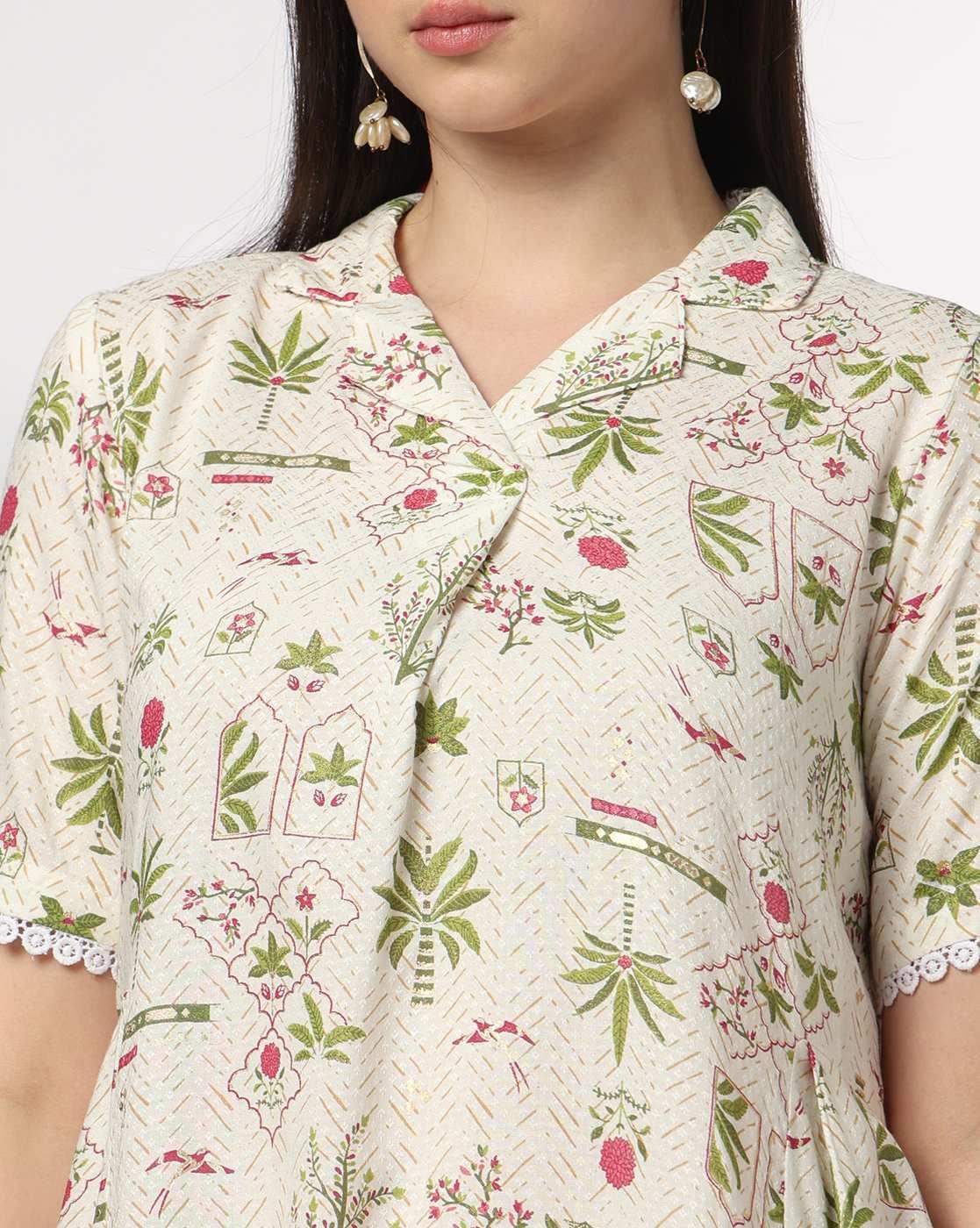 FUSION | Women Floral Print A-Line Dress|2