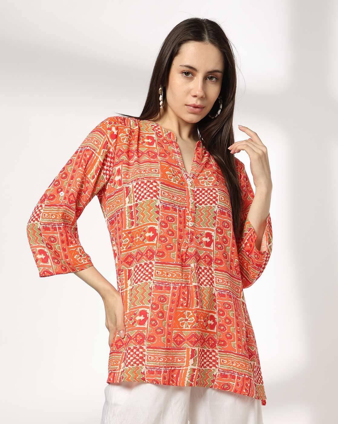 FUSION | Women Printed A-Line Kurti|0