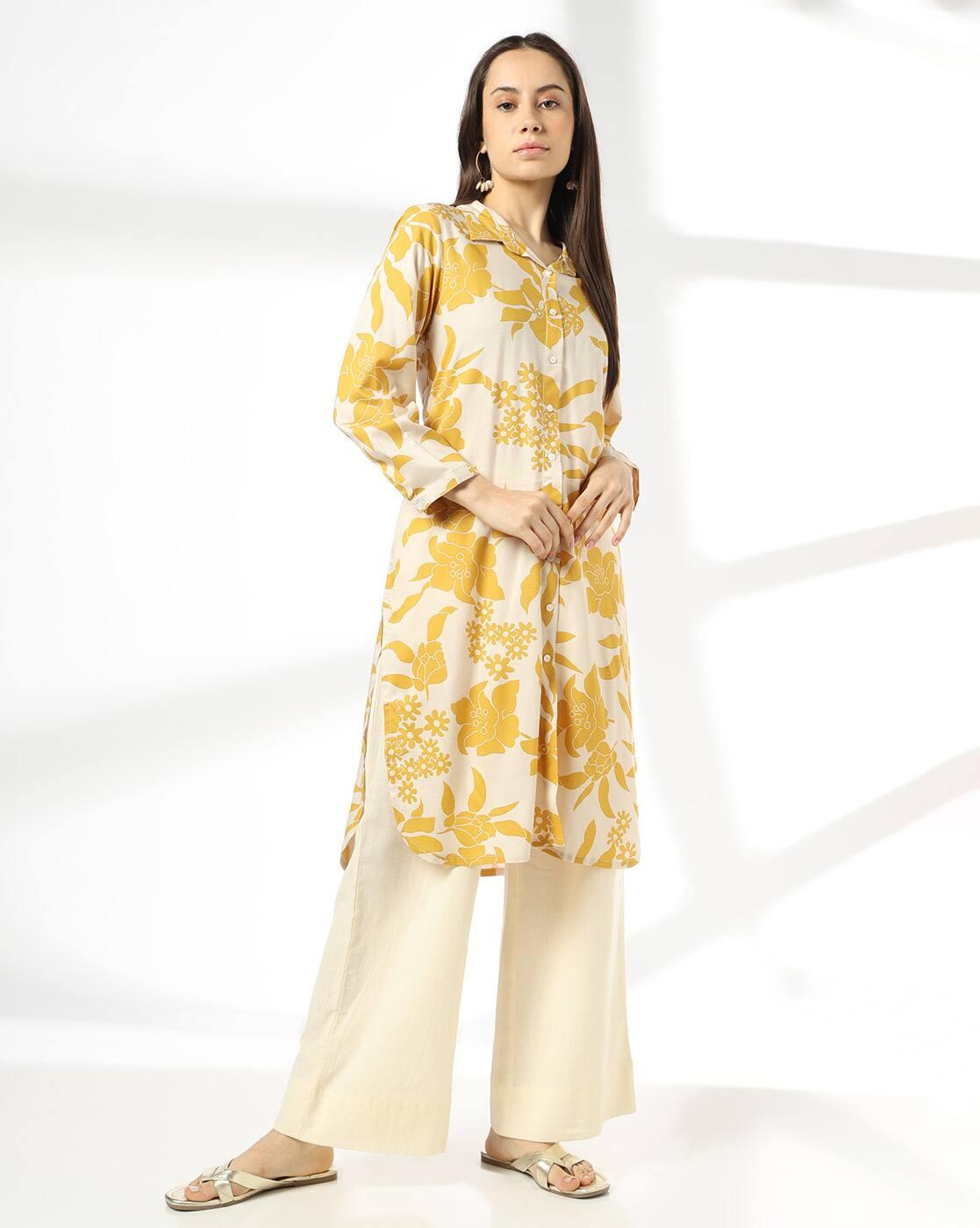 FUSION | Women Floral Print A-Line Kurta|0