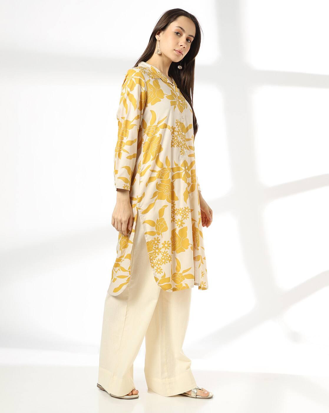 FUSION | Women Floral Print A-Line Kurta|1