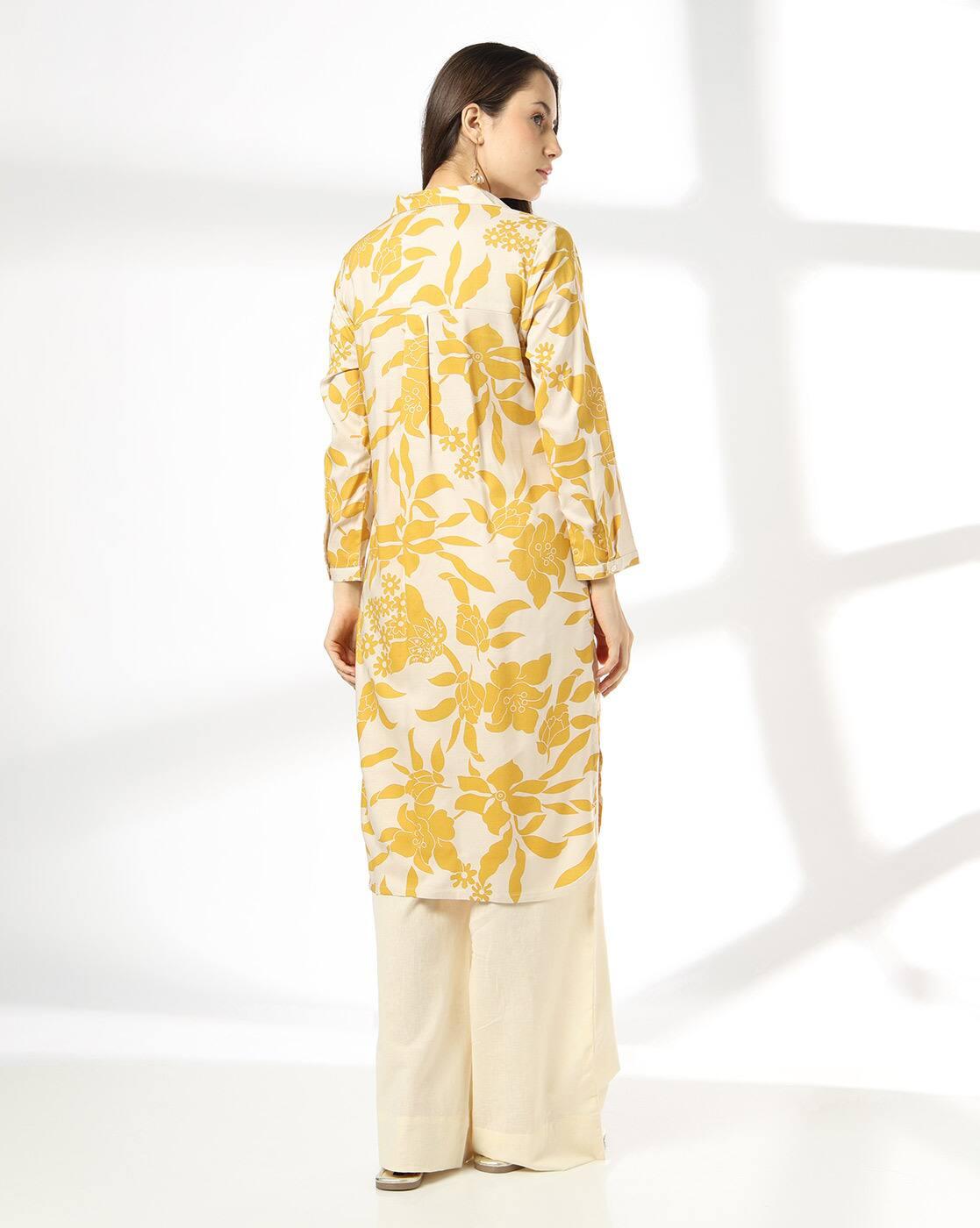 FUSION | Women Floral Print A-Line Kurta|2