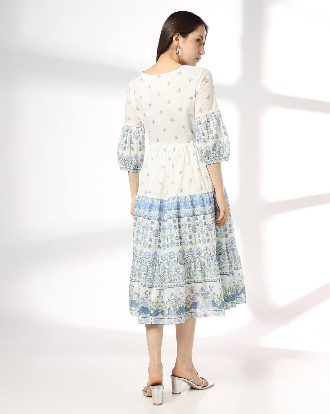 FUSION | Women Floral Print Tiered Dress|2