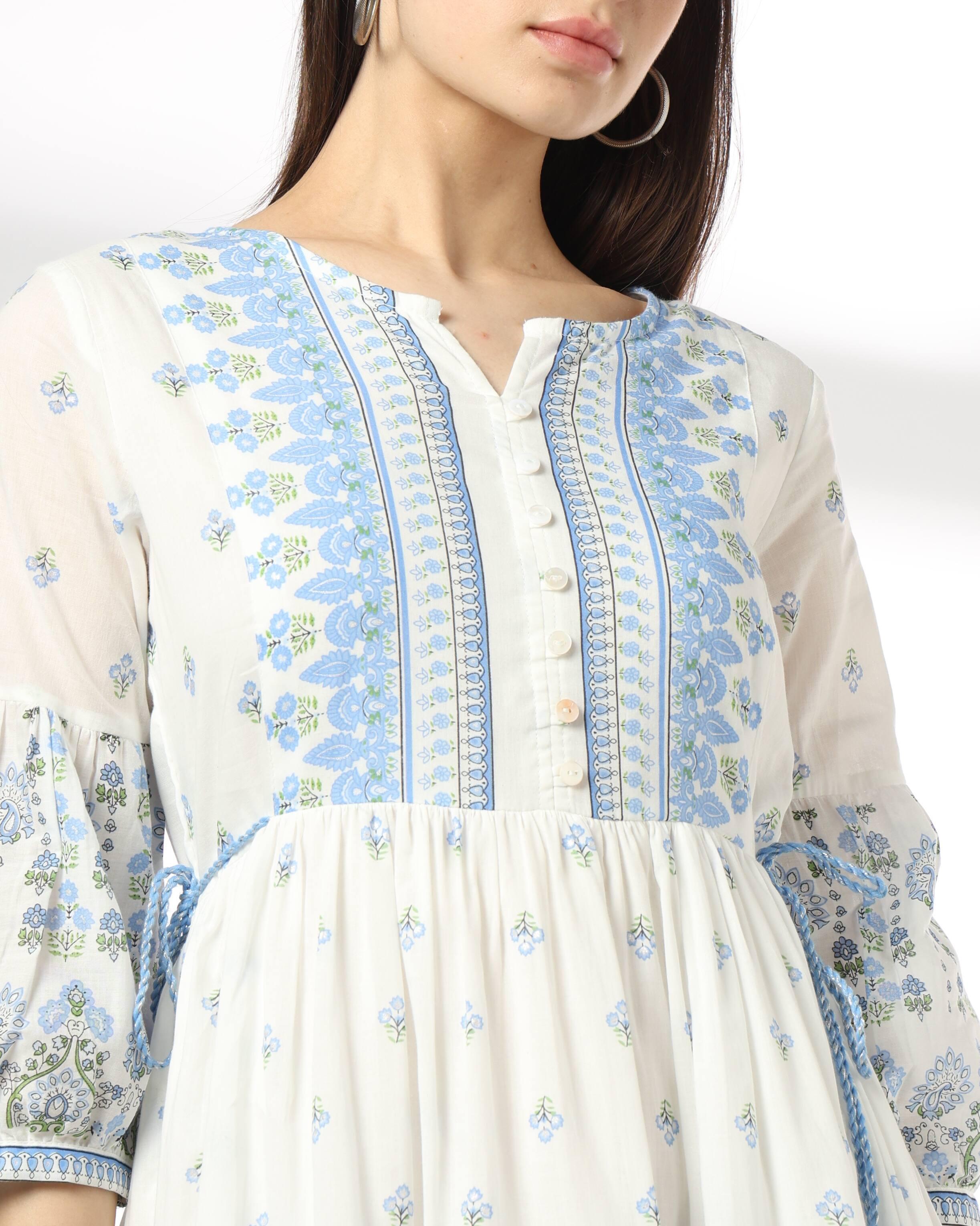 FUSION | Women Floral Print Tiered Dress|3