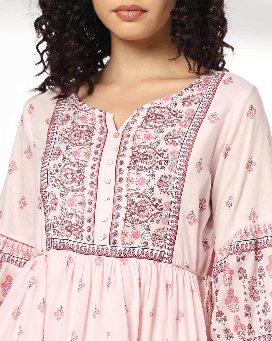 FUSION | Women Floral Print Tiered Midi Dress|4