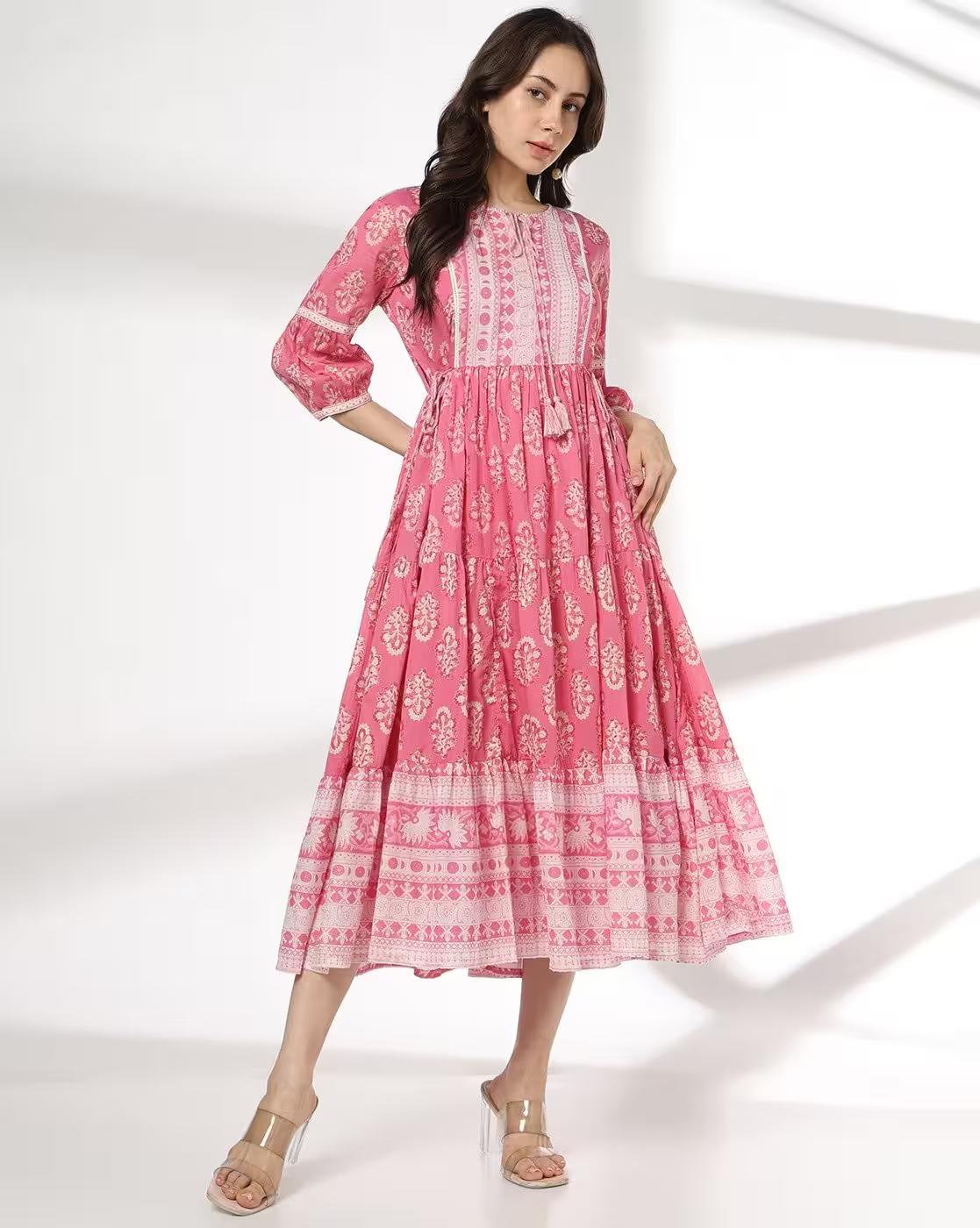 FUSION | Women Floral Print Fit & Flare Dress|0