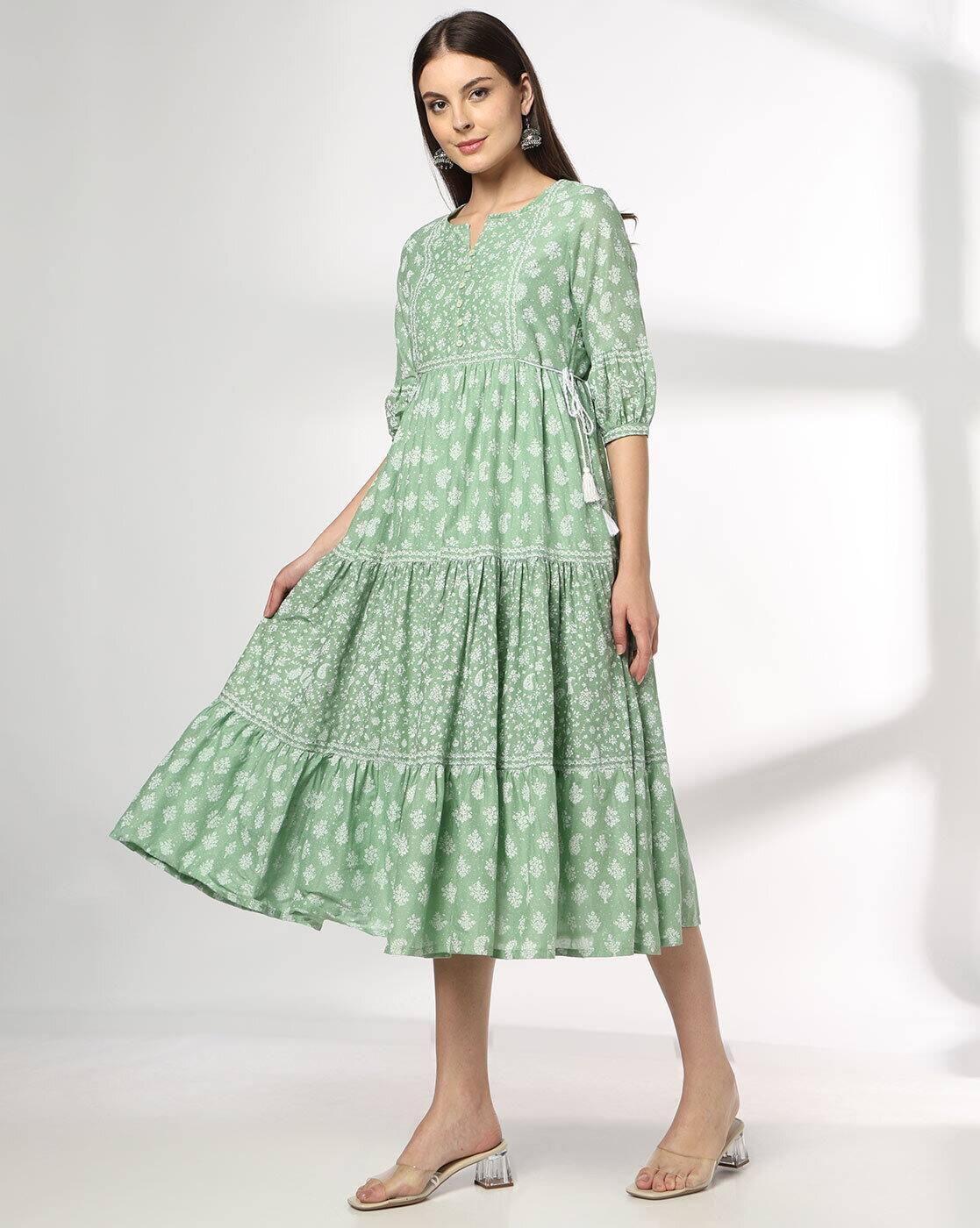 FUSION | Women Floral Print Tiered Dress|0