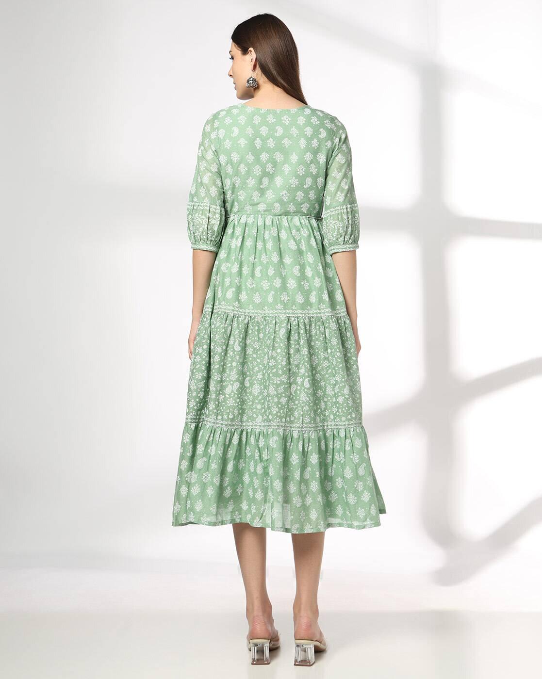 FUSION | Women Floral Print Tiered Dress|2