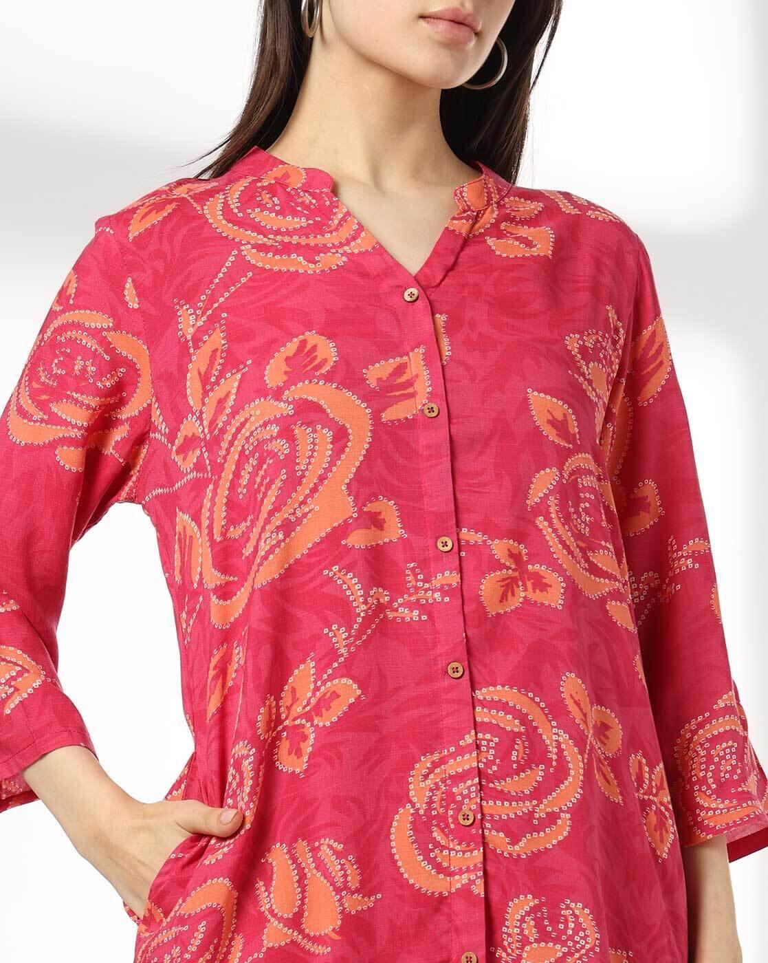 FUSION | Women Floral Print Straight Kurta & Bottom Set|3