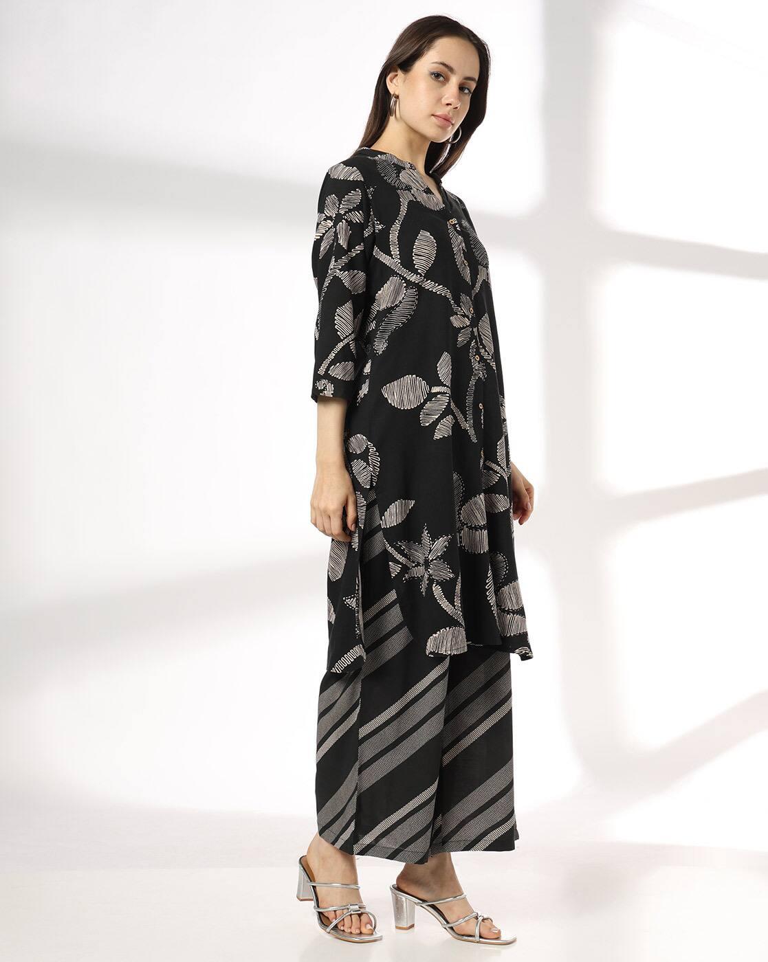 FUSION | Women Printed Straight Kurta & Bottom Set|1
