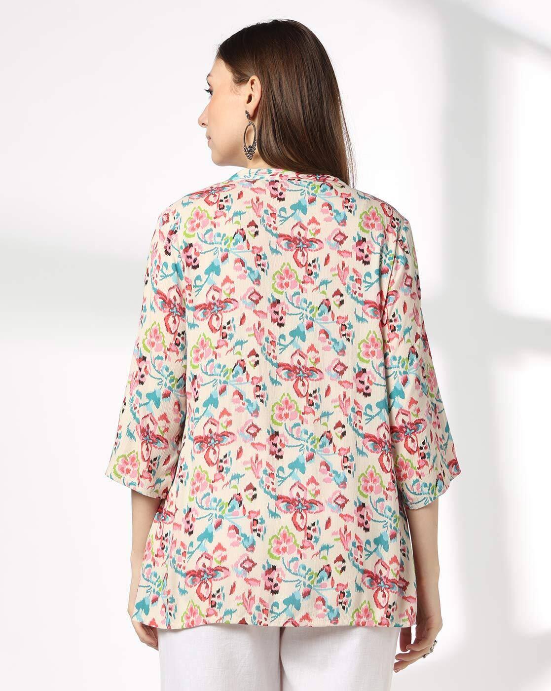 FUSION | Women Floral Print Flared Kurti|2