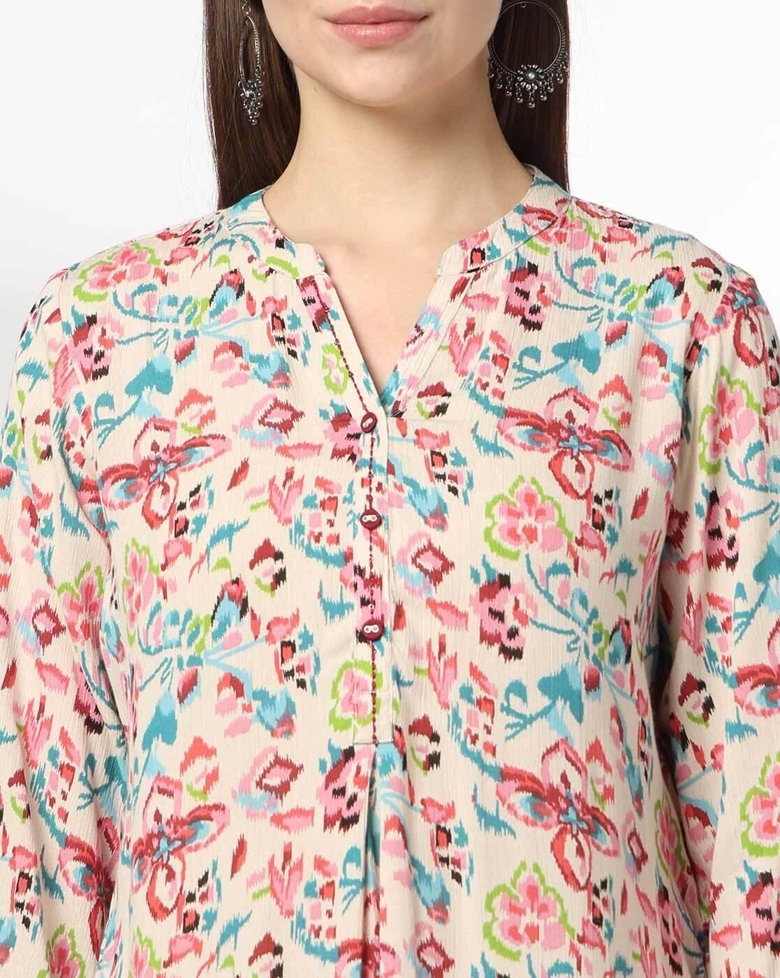 FUSION | Women Floral Print Flared Kurti|3