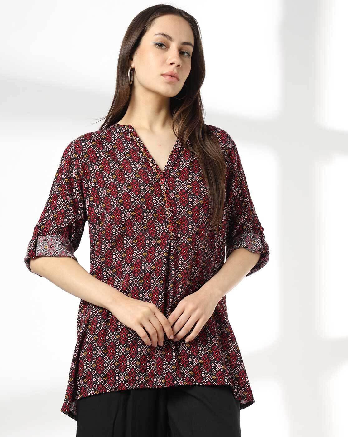 FUSION | Women Printed Straight Kurti|0