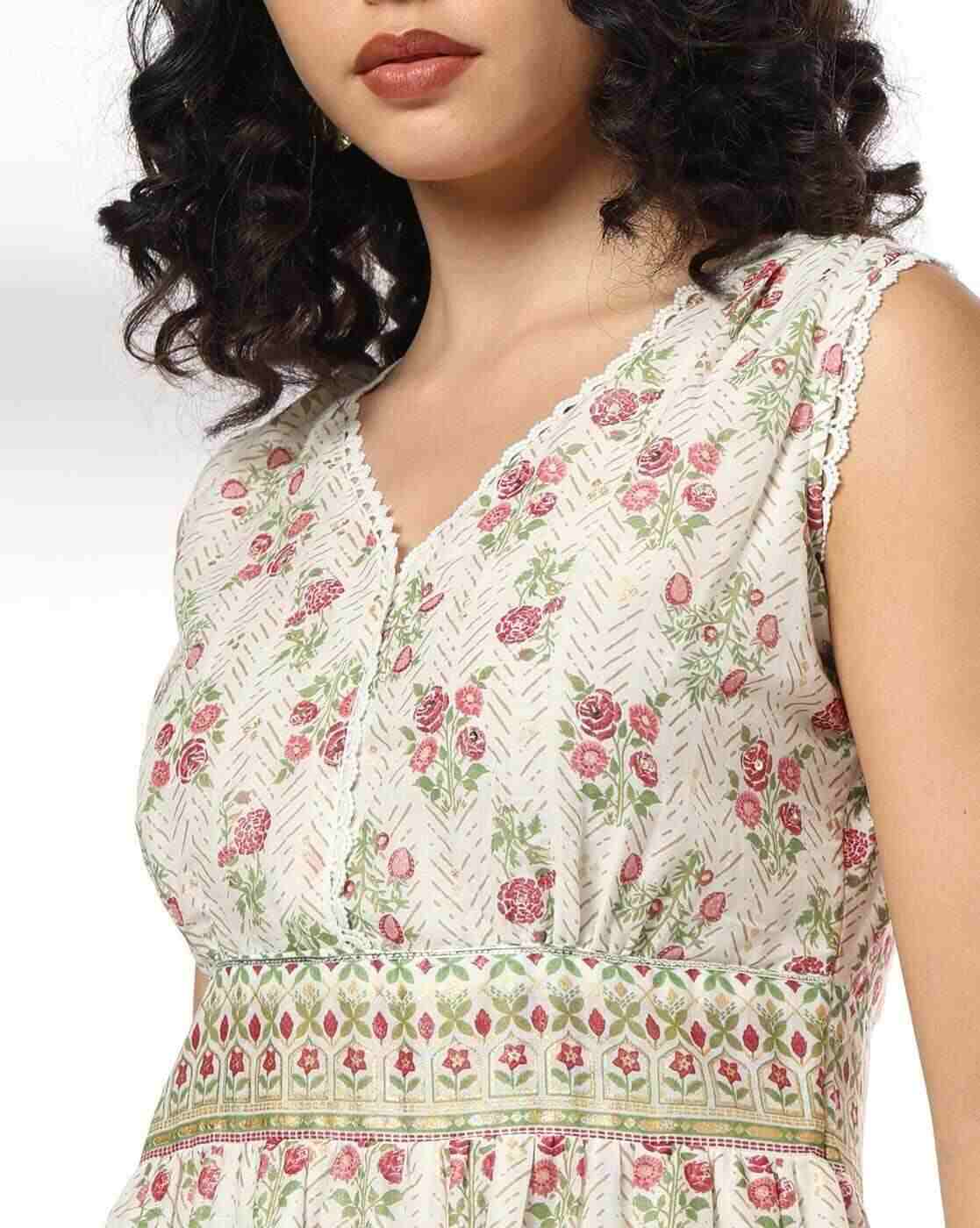 FUSION | Women Floral Print Tiered Midi Dress|3