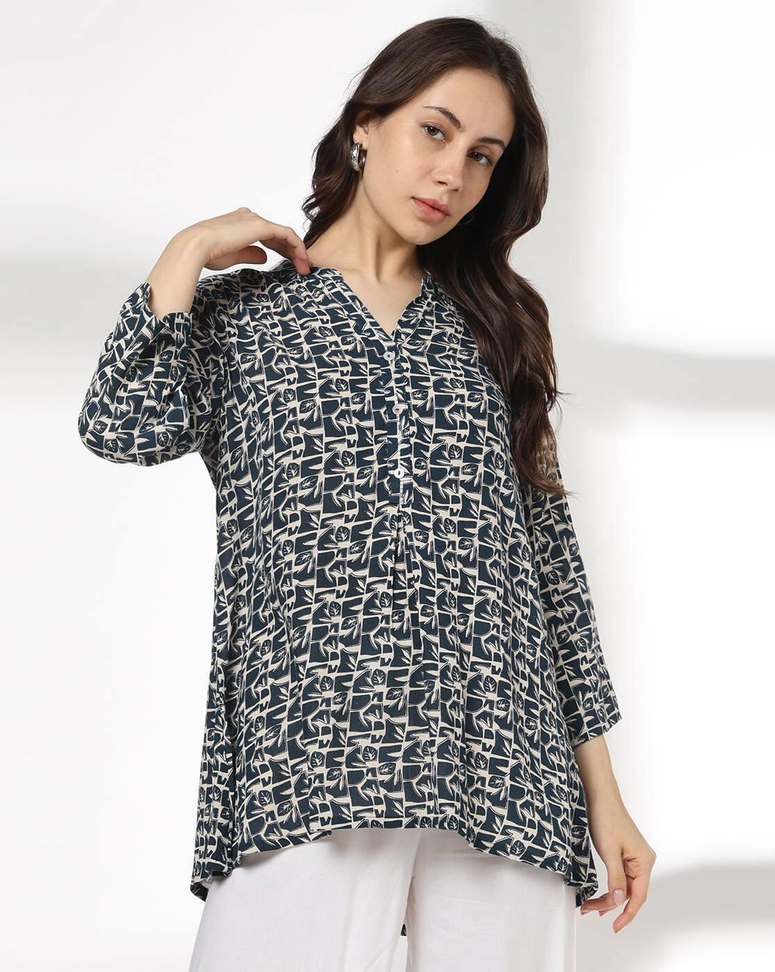 FUSION | Women Printed A-Line Kurti|0