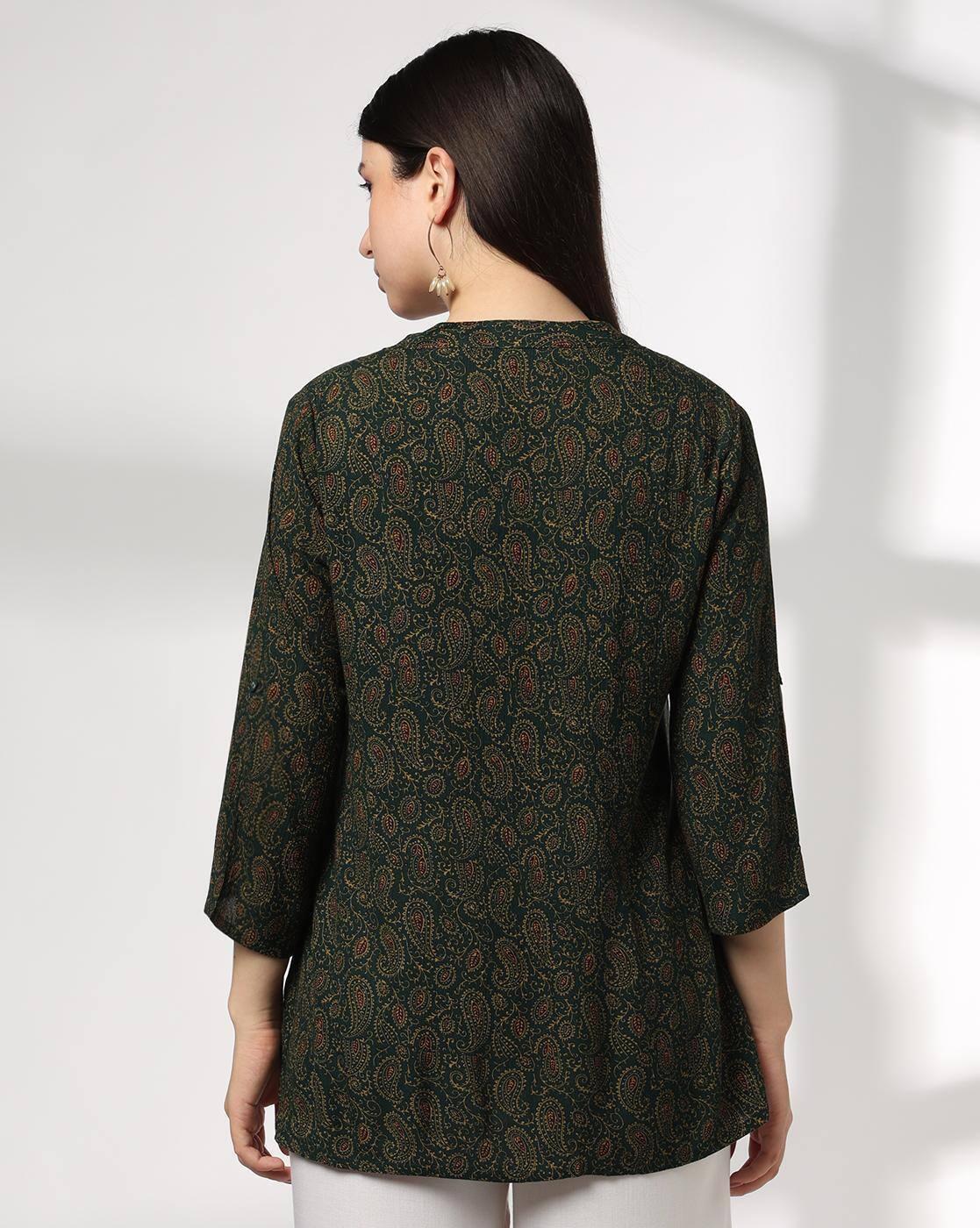 FUSION | Women Paisley Print A-Line Kurti|2