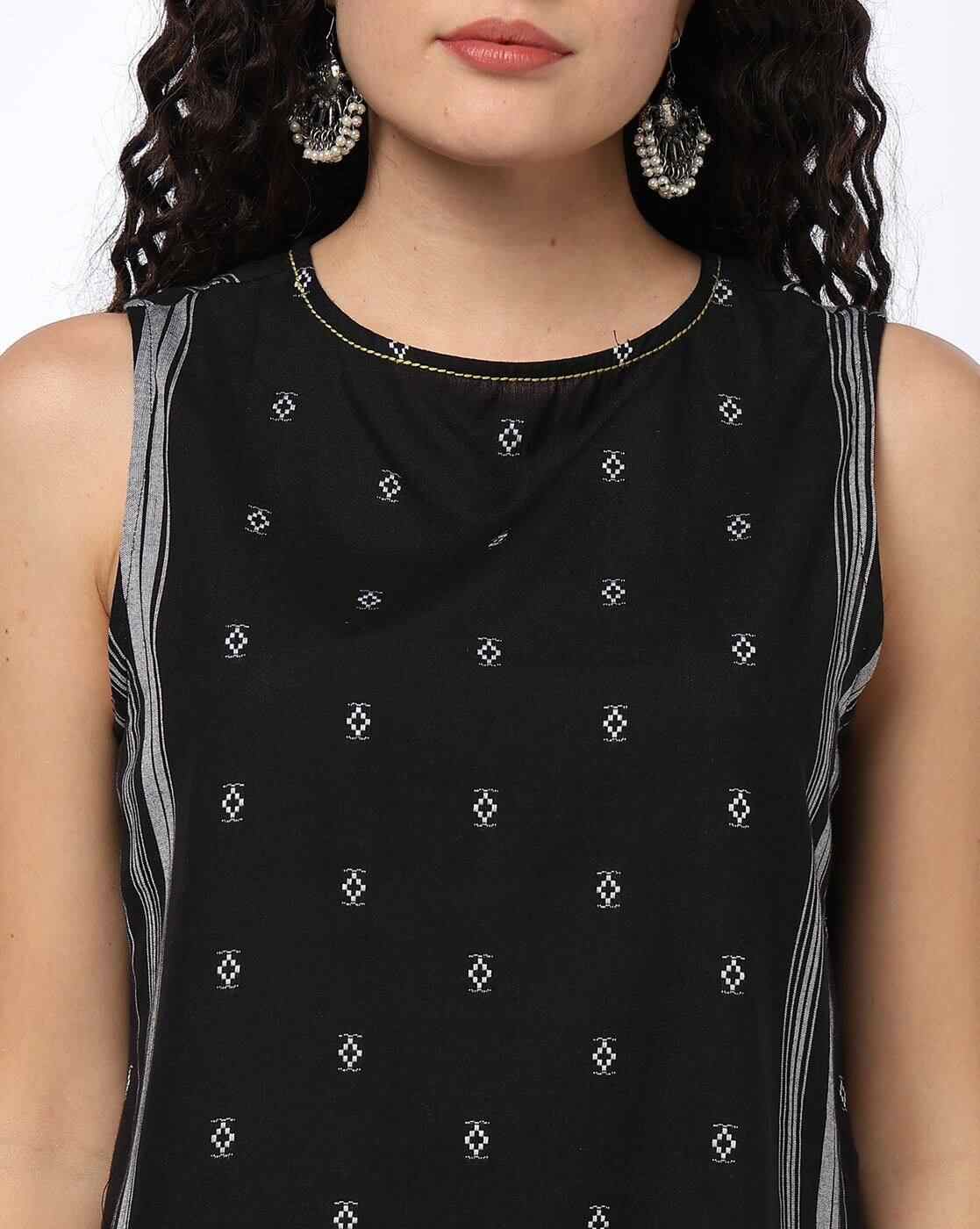 FUSION | Women Geometric Woven Top & Pants Set|3