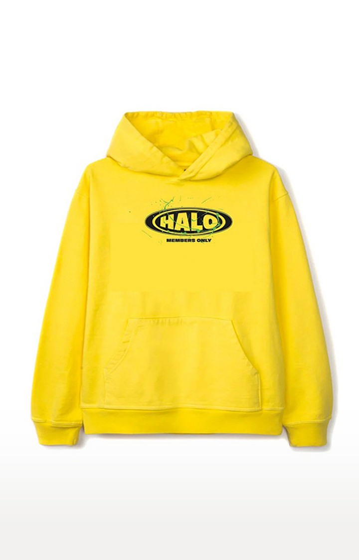 Men's Yellow Cotton Typographic Future Is Stupid Hoodies