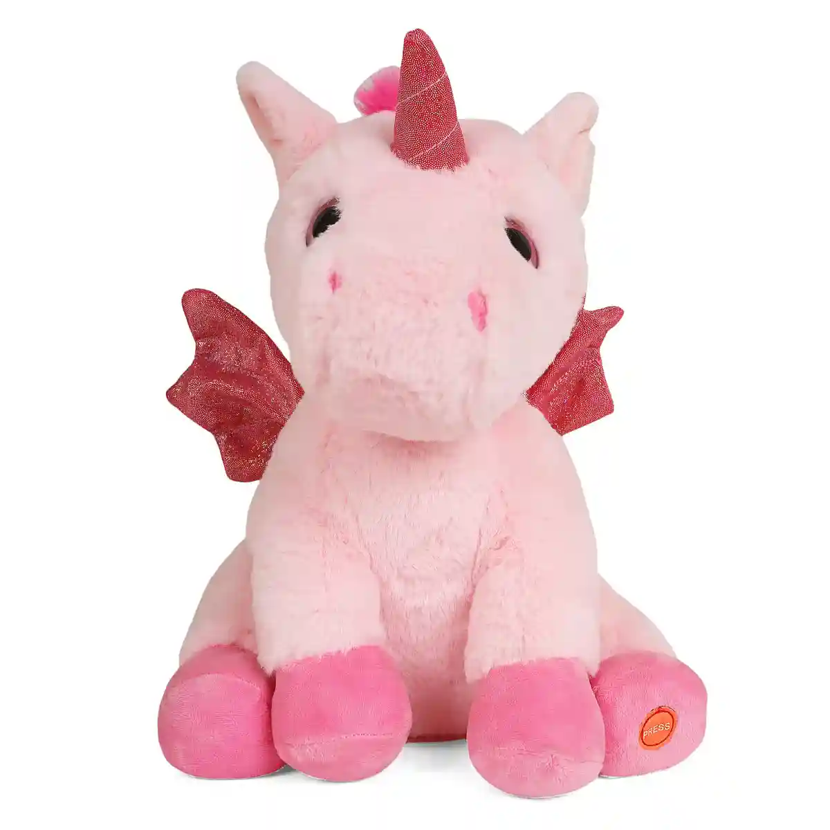 Fuzzbuzz Light Up Horn Unicorn Soft Toys for Kids, 18M+, Pink