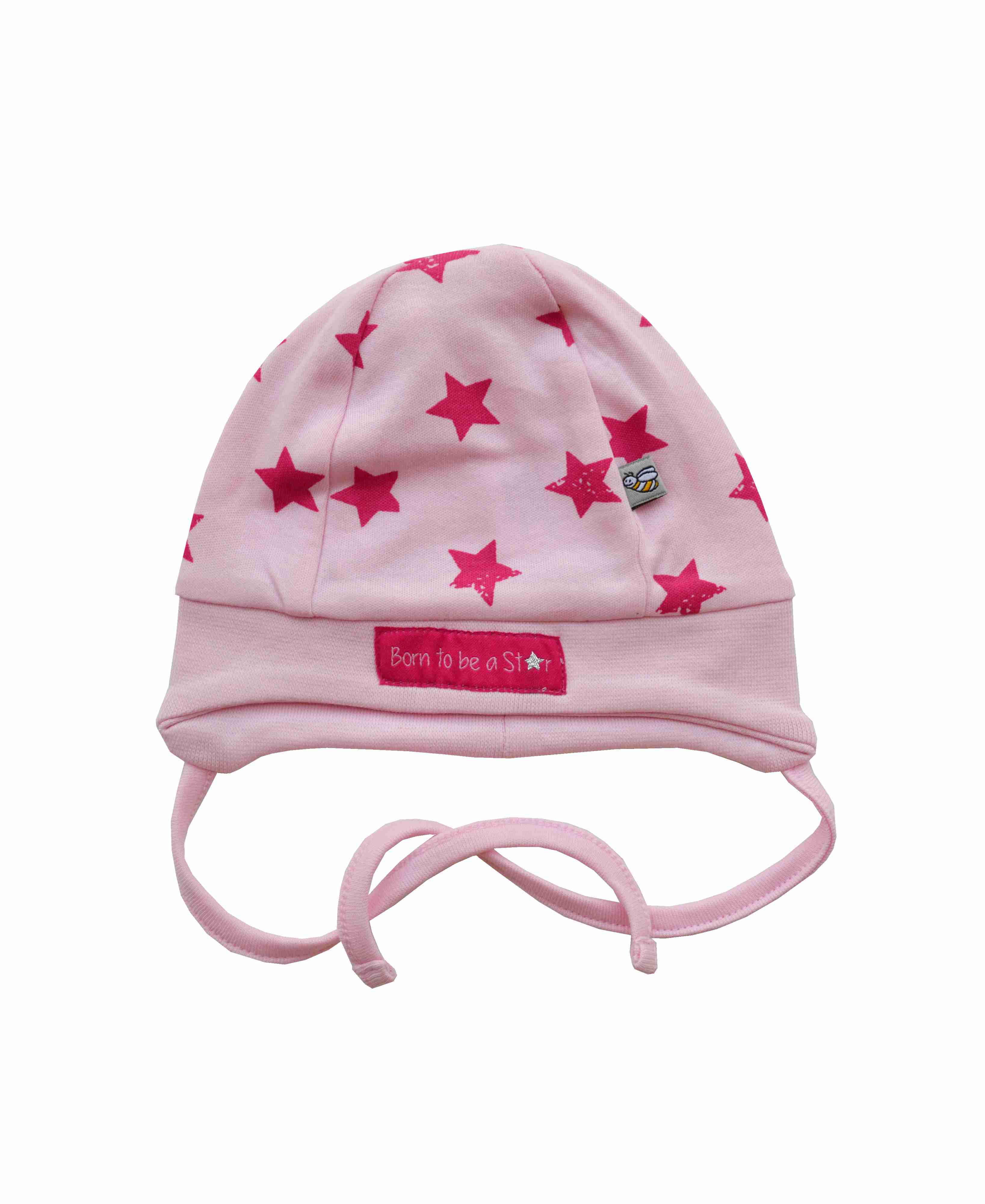 Star Printed Pink Cap(100% Cotton Single Jersey)