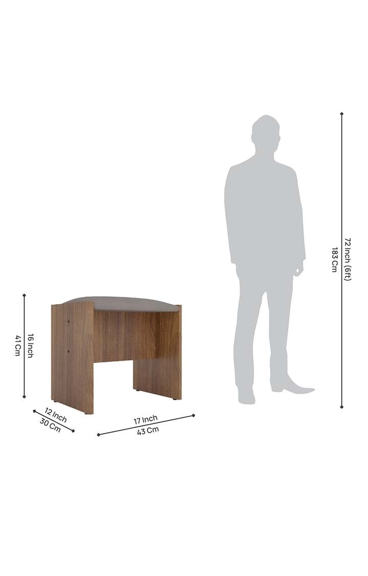 NEUDOT Carlos Wooden Dressing Table with Mirror and Storage | Engineering Wood Dressing Table | Vanity Table with Mirror | Vanity Dressing Table for Bedroom, Living Room | 1-Year Warranty
