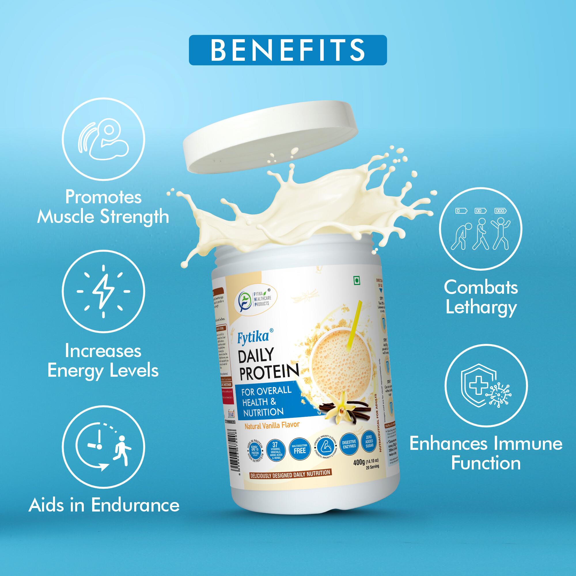 Fytika | Daily Protein Powder | Vanila Flavor | 400G