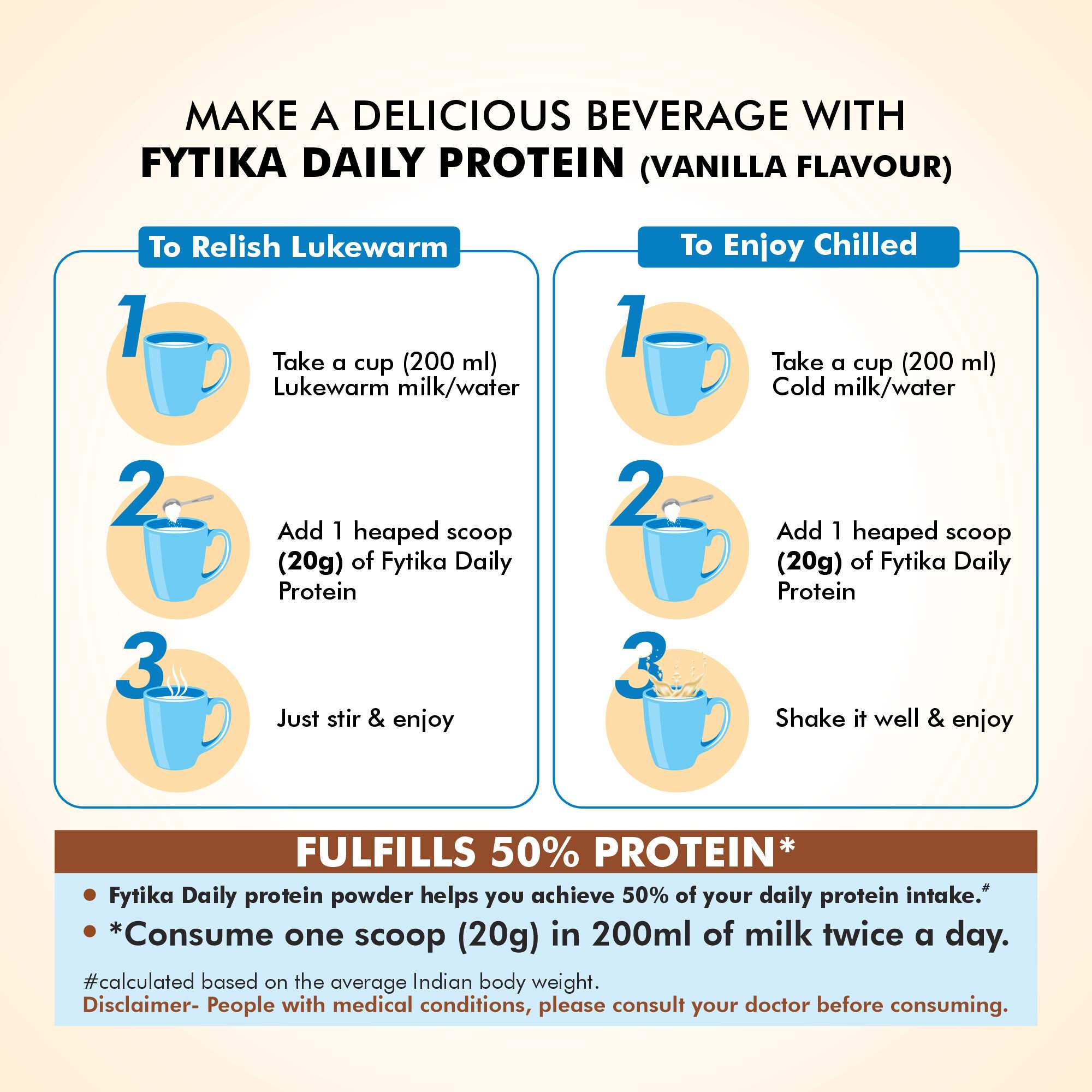 Fytika | Daily Protein Powder | Vanila Flavor | 400G