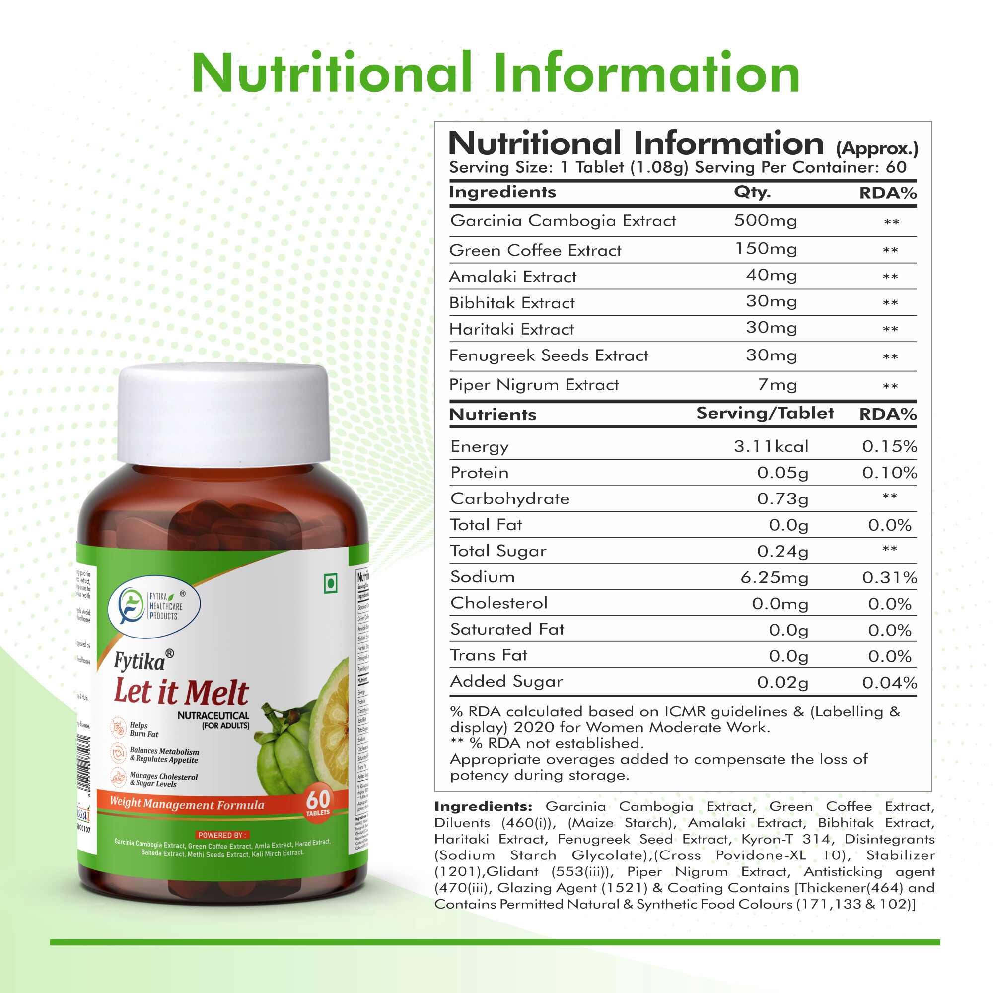Fytika | Let it Melt | 60 Veg Tab