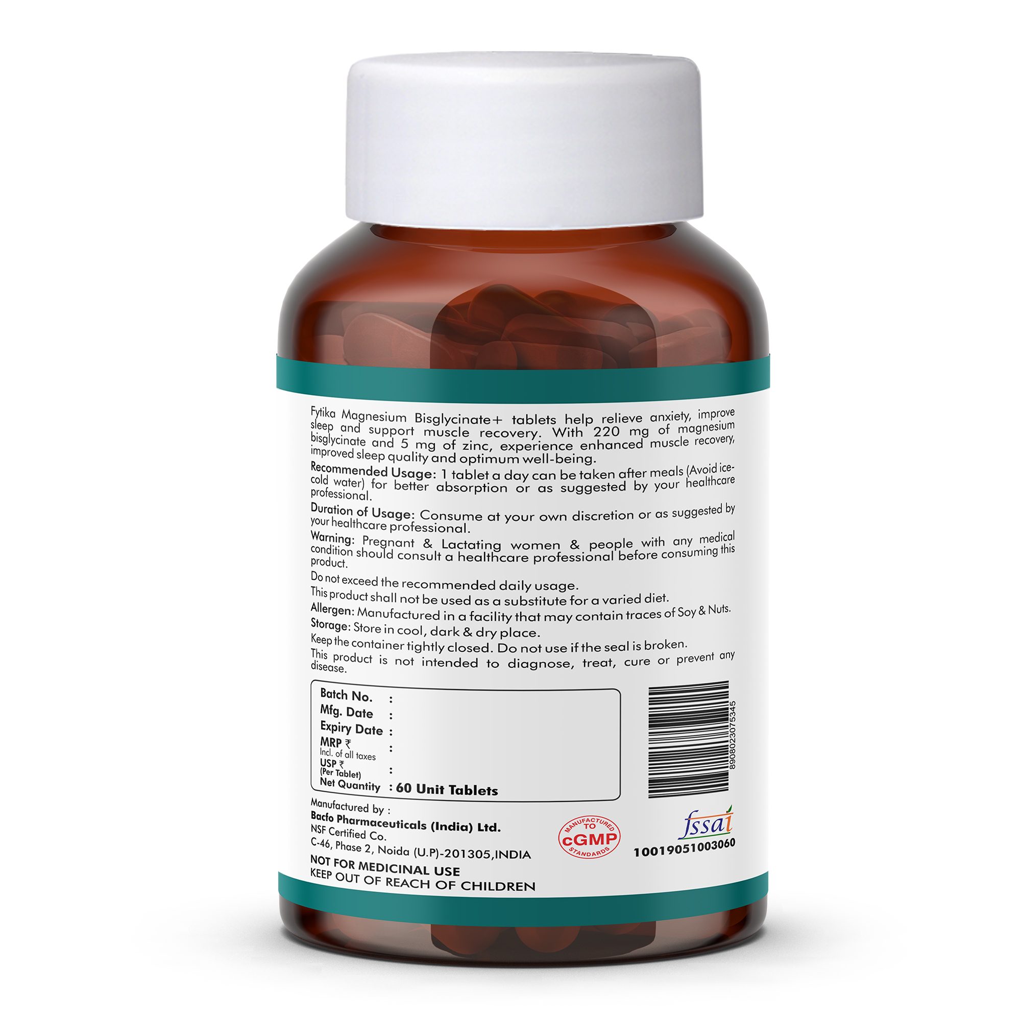 Fytika | Magnesium Bisglycinate + | 60 Tab