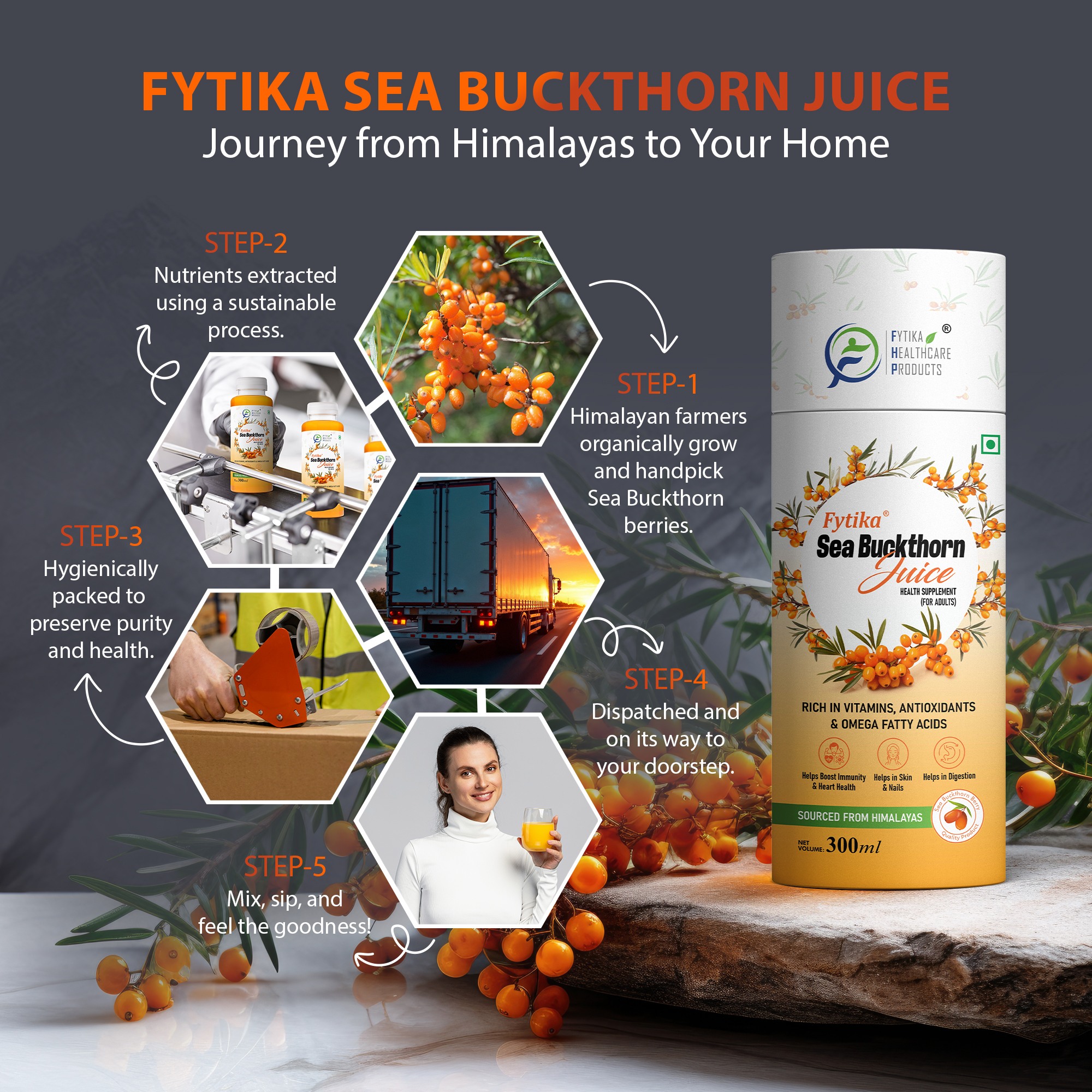 Fytika | Sea Buckthorn Juice | 300ml