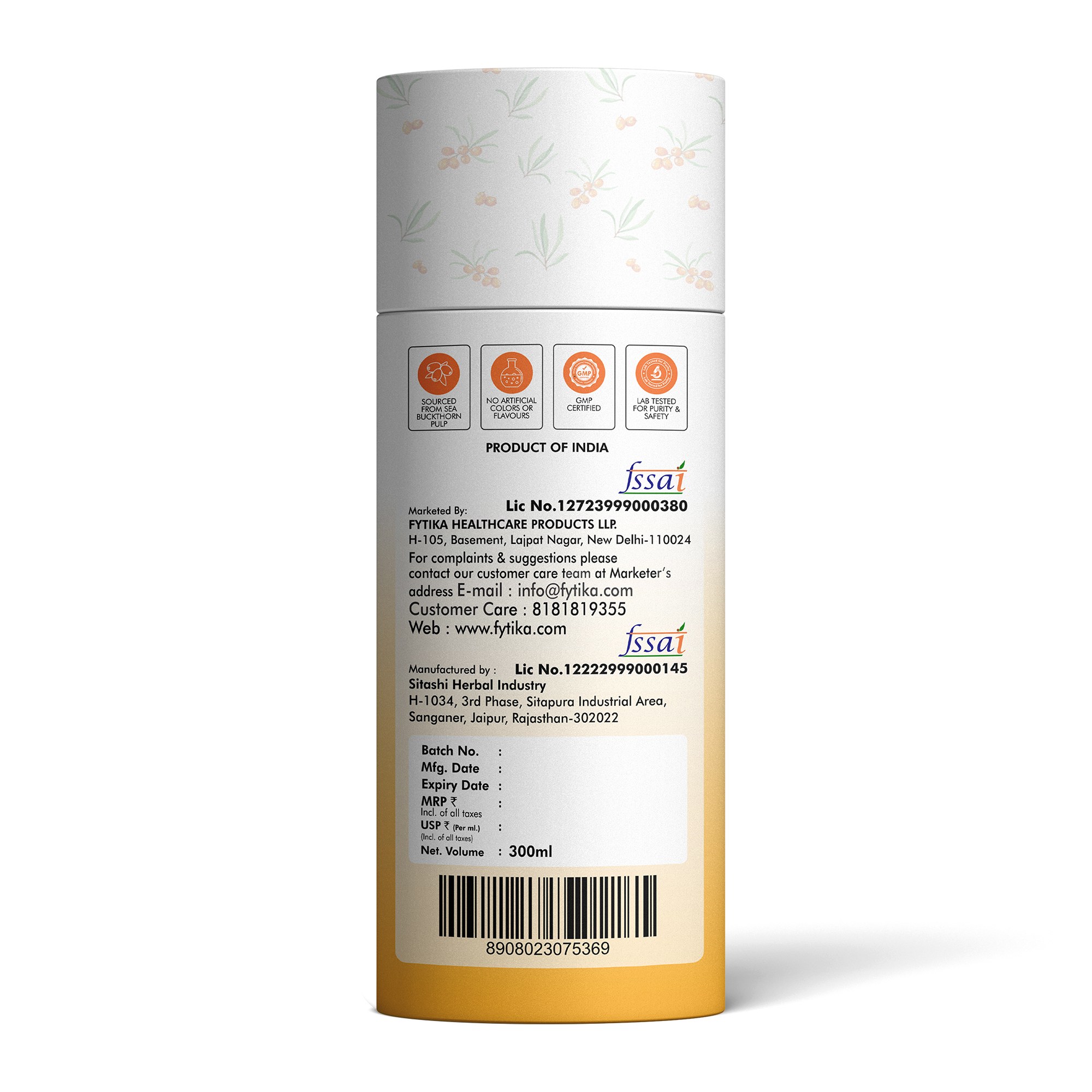 Fytika | Sea Buckthorn Juice | 300ml