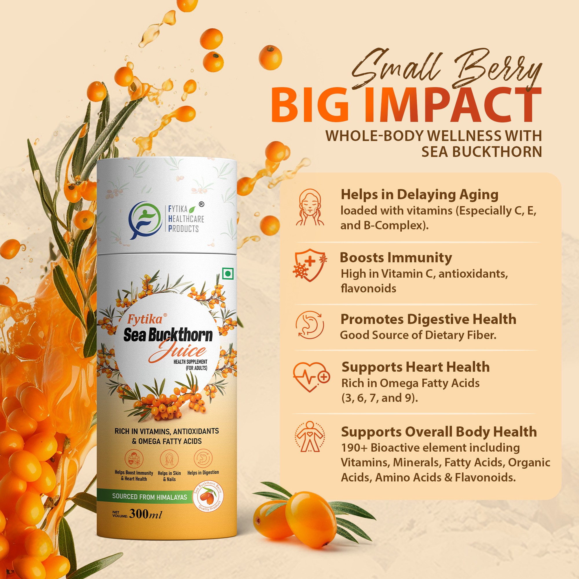 Fytika | Sea Buckthorn Juice | 300ml